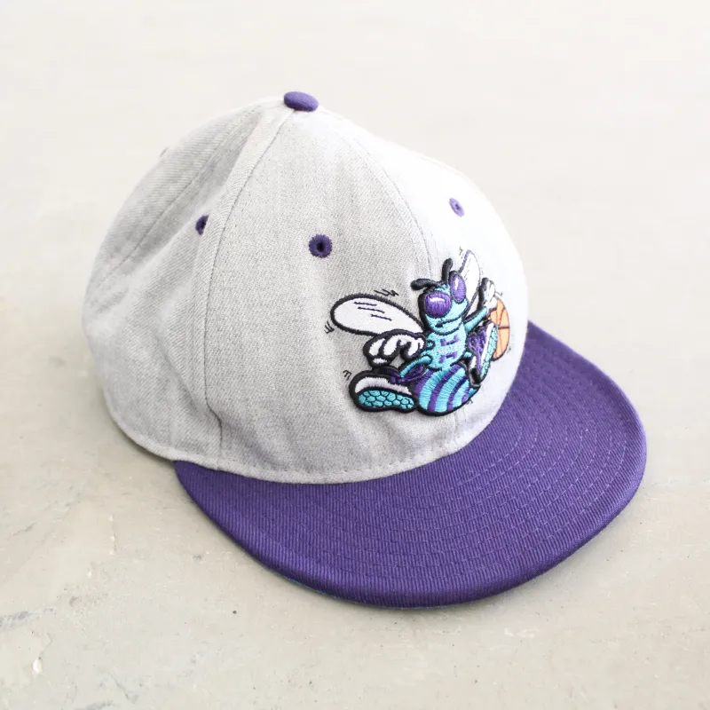 F- Vintage Charlotte Hornets NBA New Era Old Logo Snapback Hat sold by HG Vintage