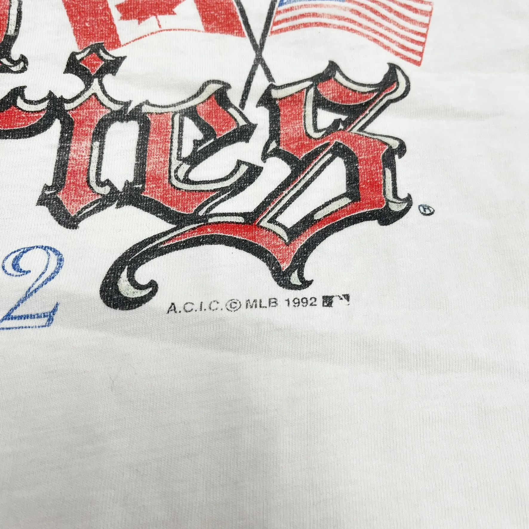 F- Vintage 1992 World Series Blue Jays Vs Braves MLB Single Stitch Tee sold by HG Vintage product image thumbnail 3