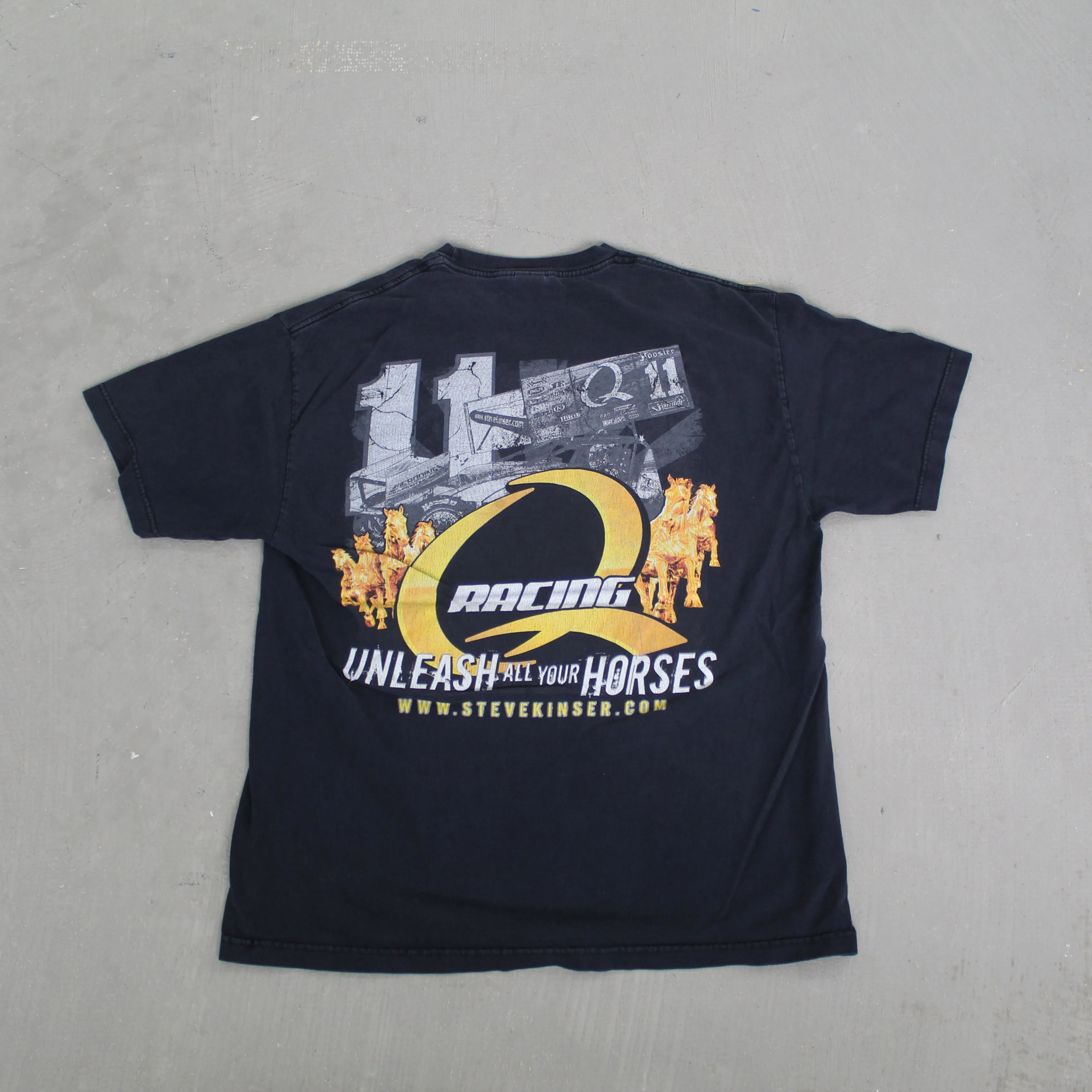 F- Vintage 2007 Steve Kinser Unleash All Your Horses Racing Tee sold by HG Vintage product image thumbnail 3