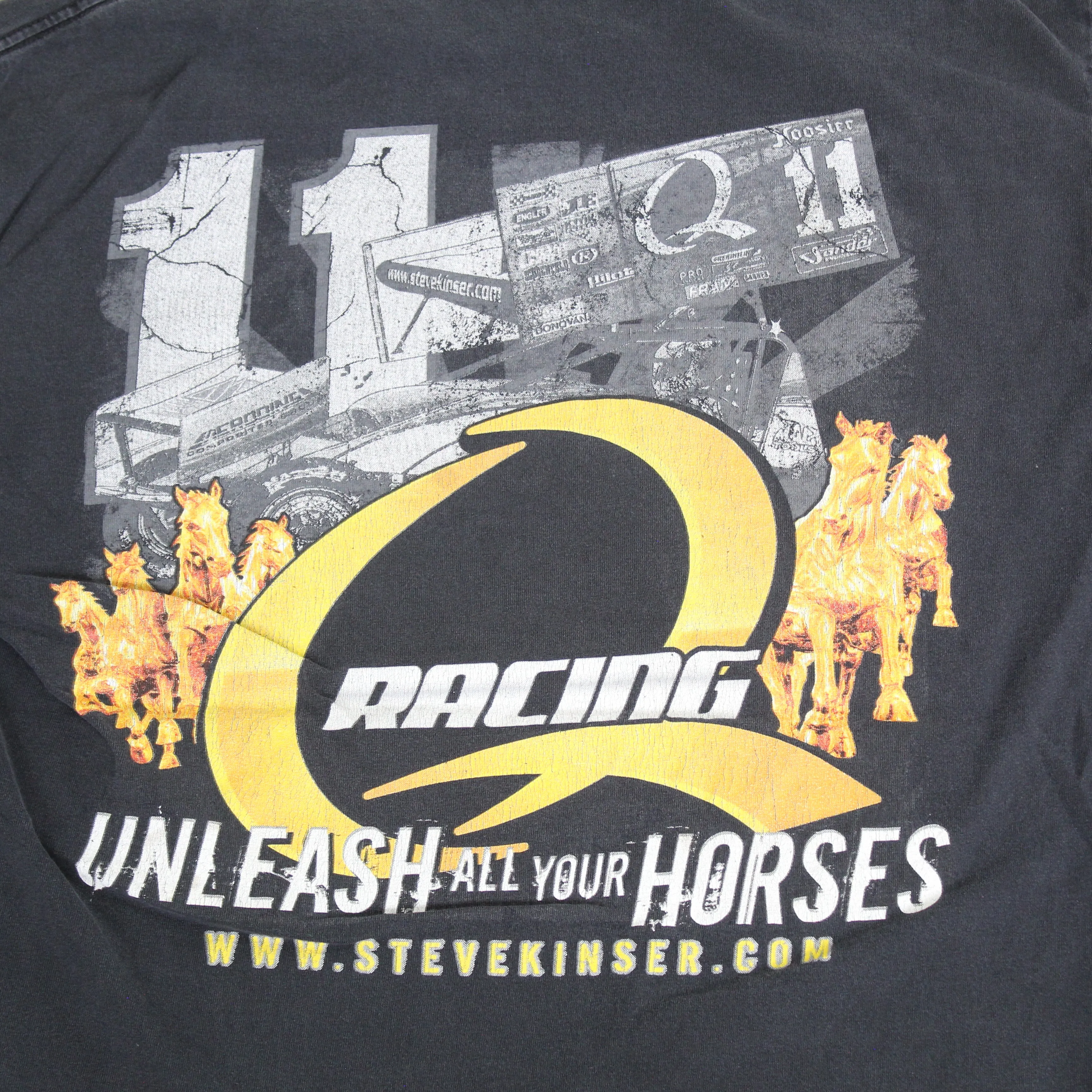 F- Vintage 2007 Steve Kinser Unleash All Your Horses Racing Tee sold by HG Vintage product image thumbnail 4