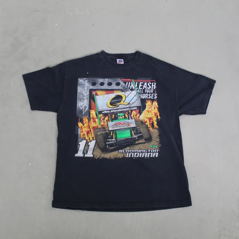 F- Vintage 2007 Steve Kinser Unleash All Your Horses Racing Tee sold by HG Vintage