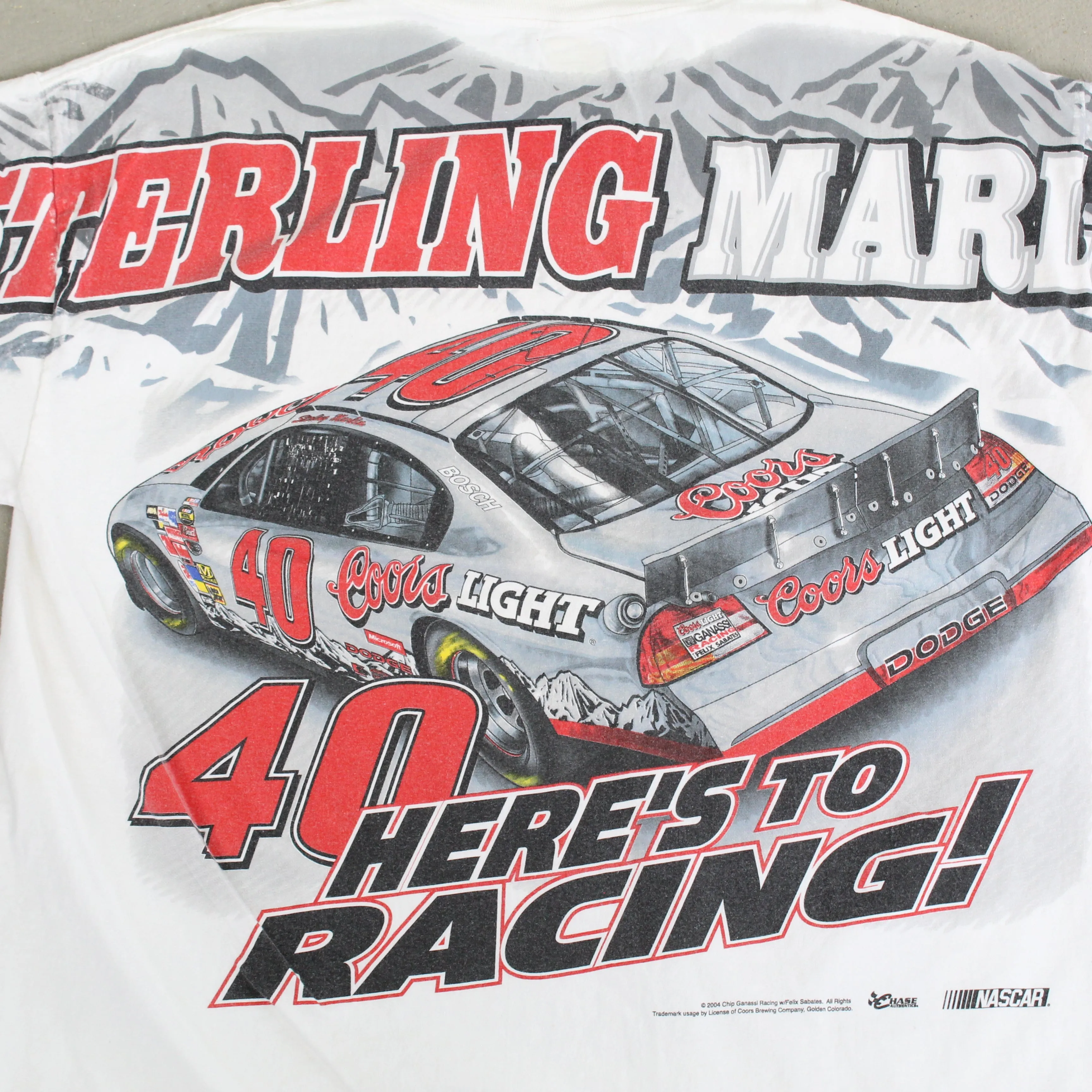 F- Vintage 2004 Nascar Sterling Marlin The Rocky Mountain Rush Jumbo Print Tee sold by HG Vintage product image thumbnail 4