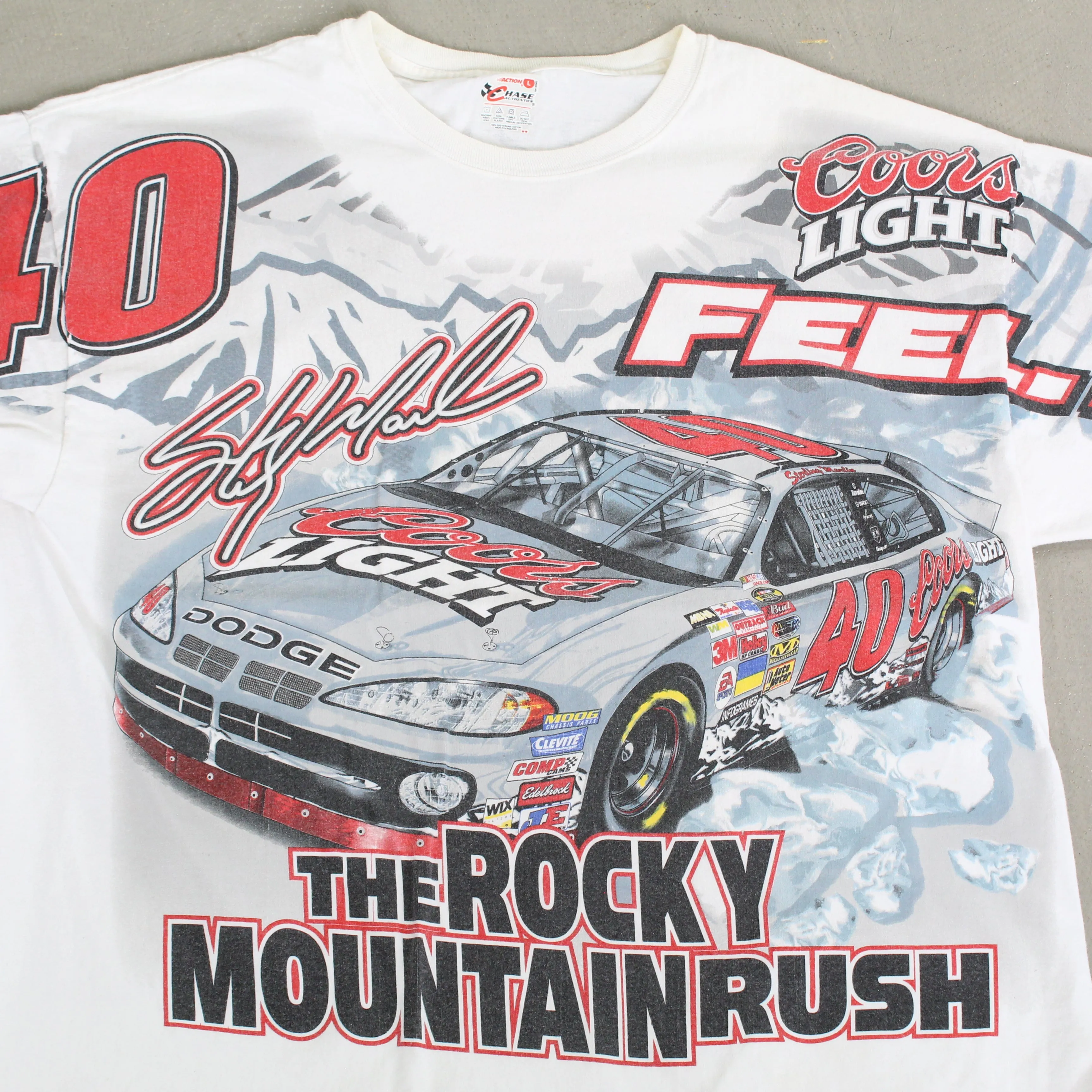 F- Vintage 2004 Nascar Sterling Marlin The Rocky Mountain Rush Jumbo Print Tee sold by HG Vintage product image thumbnail 2