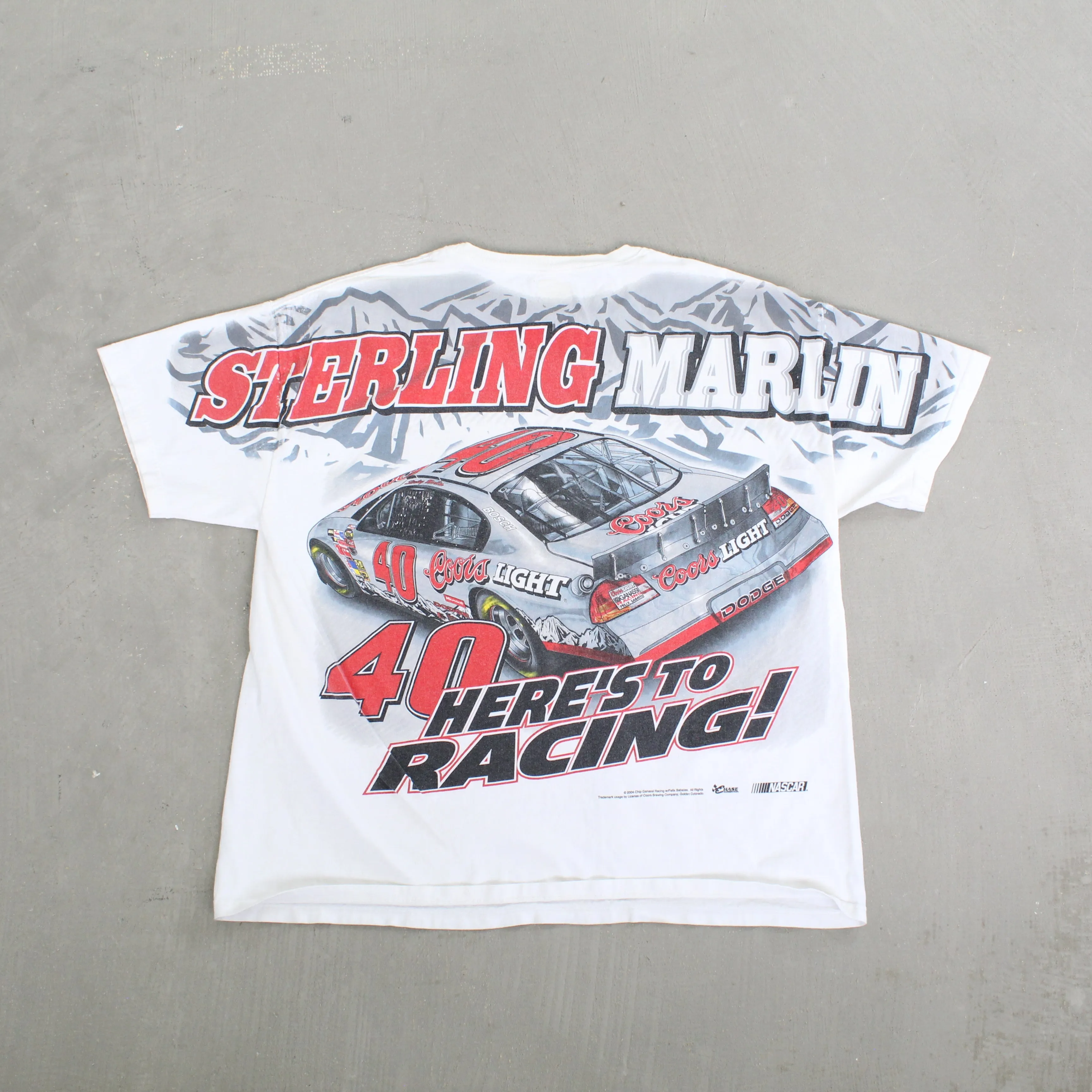 F- Vintage 2004 Nascar Sterling Marlin The Rocky Mountain Rush Jumbo Print Tee sold by HG Vintage product image thumbnail 3