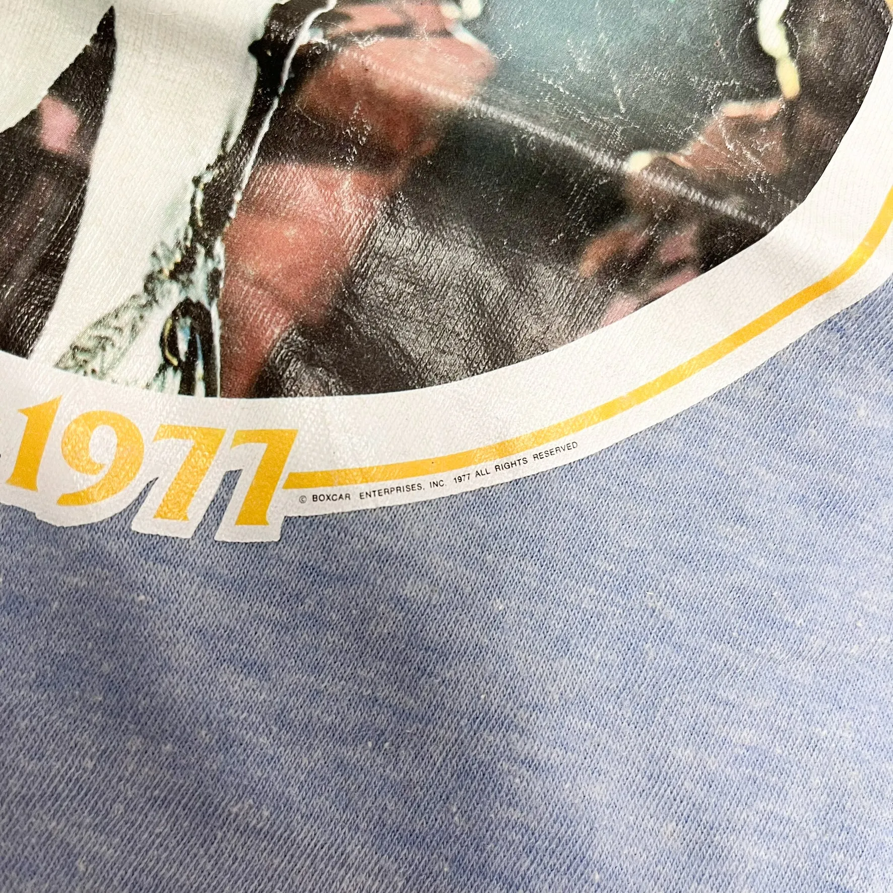 F- Vintage 1977 Bootleg Elvis Presley King Of Rock & Roll Ringer Tee sold by HG Vintage product image thumbnail 3