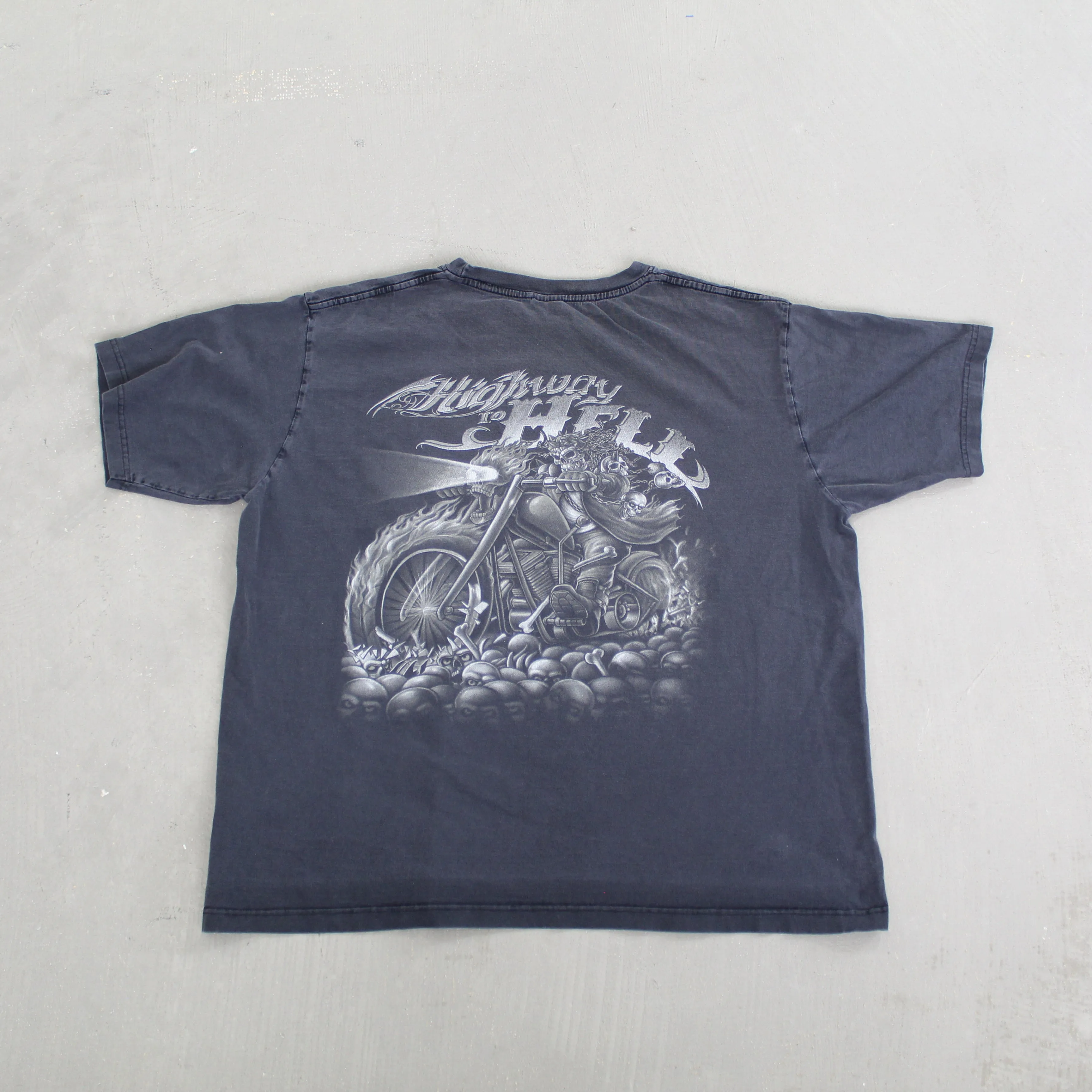 F- Vintage Highway To Hell Motorcycle & Biker Graphic Tee sold by HG Vintage product image thumbnail 3