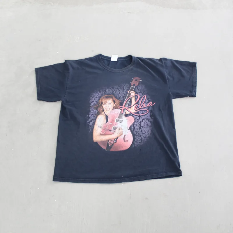 F- Vintage Reba McEntire Picture & Guitar Tee sold by HG Vintage