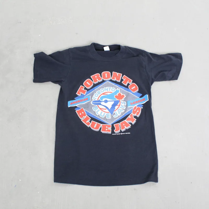 F- Vintage 1994 Toronto Blue Jays MLB Logo & Text Single Stitch Tee sold by HG Vintage