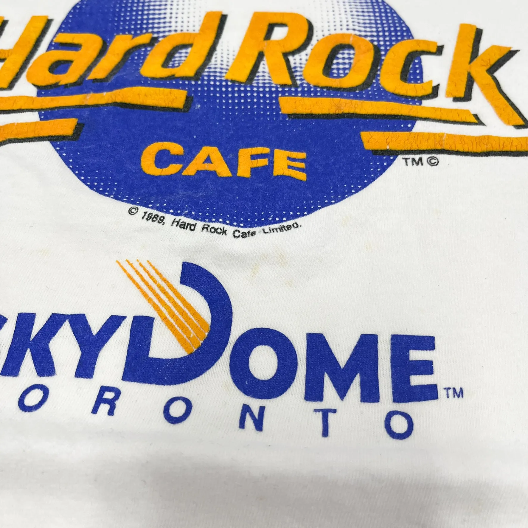 F- Vintage 1989 Hard Rock Cafe Sky Dome Toronto Logo Single Stitch Tee sold by HG Vintage product image thumbnail 5