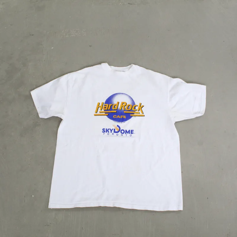 F- Vintage 1989 Hard Rock Cafe Sky Dome Toronto Logo Single Stitch Tee sold by HG Vintage