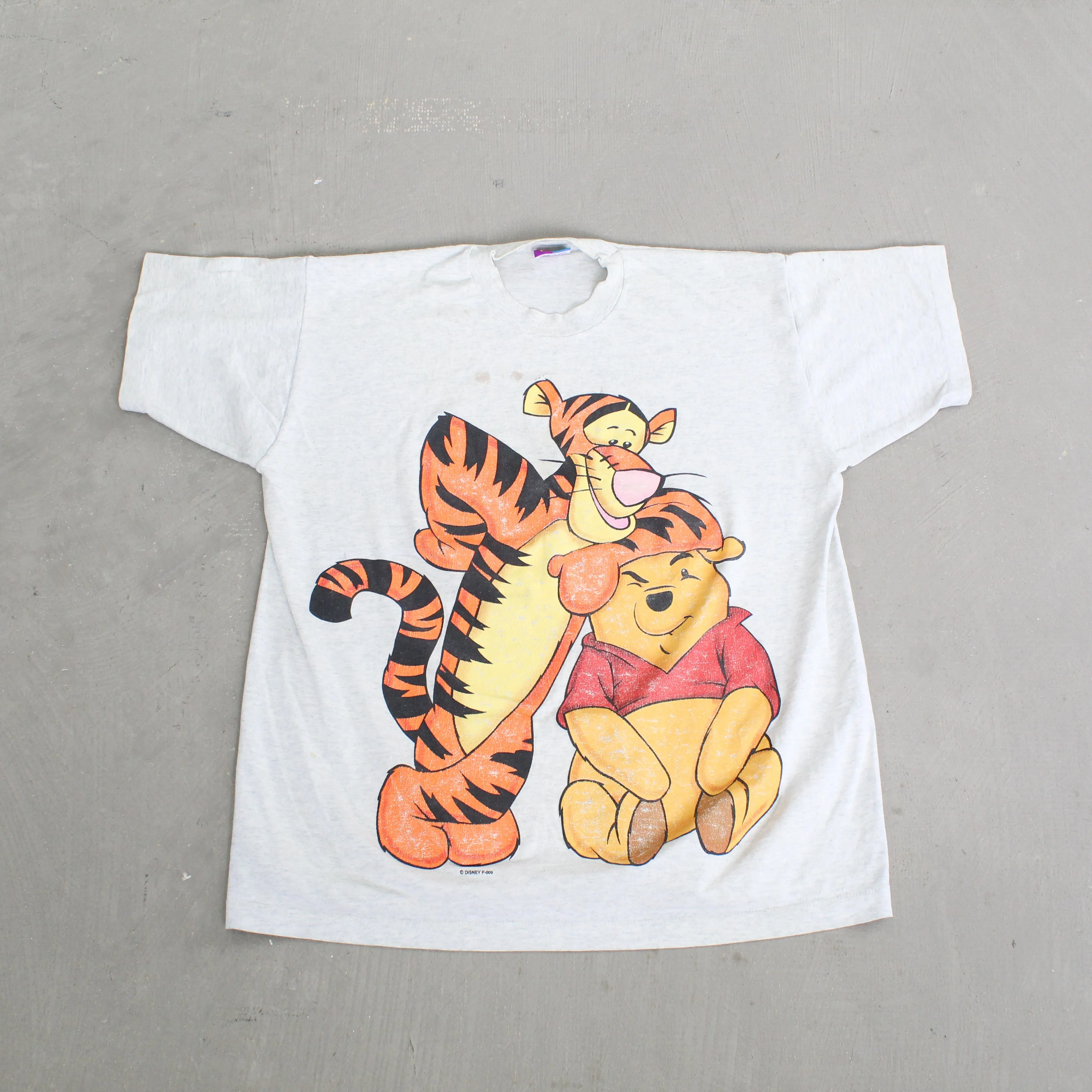 F- Vintage Disney Jerry Leigh Winnie The Pooh & Tigger Graphic Cartoon Single Stitch Tee sold by HG Vintage