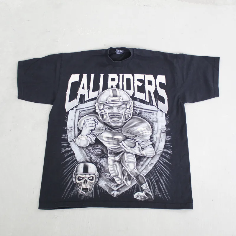 F- Vintage Raiders Cali Riders Football Graphic Tee sold by HG Vintage