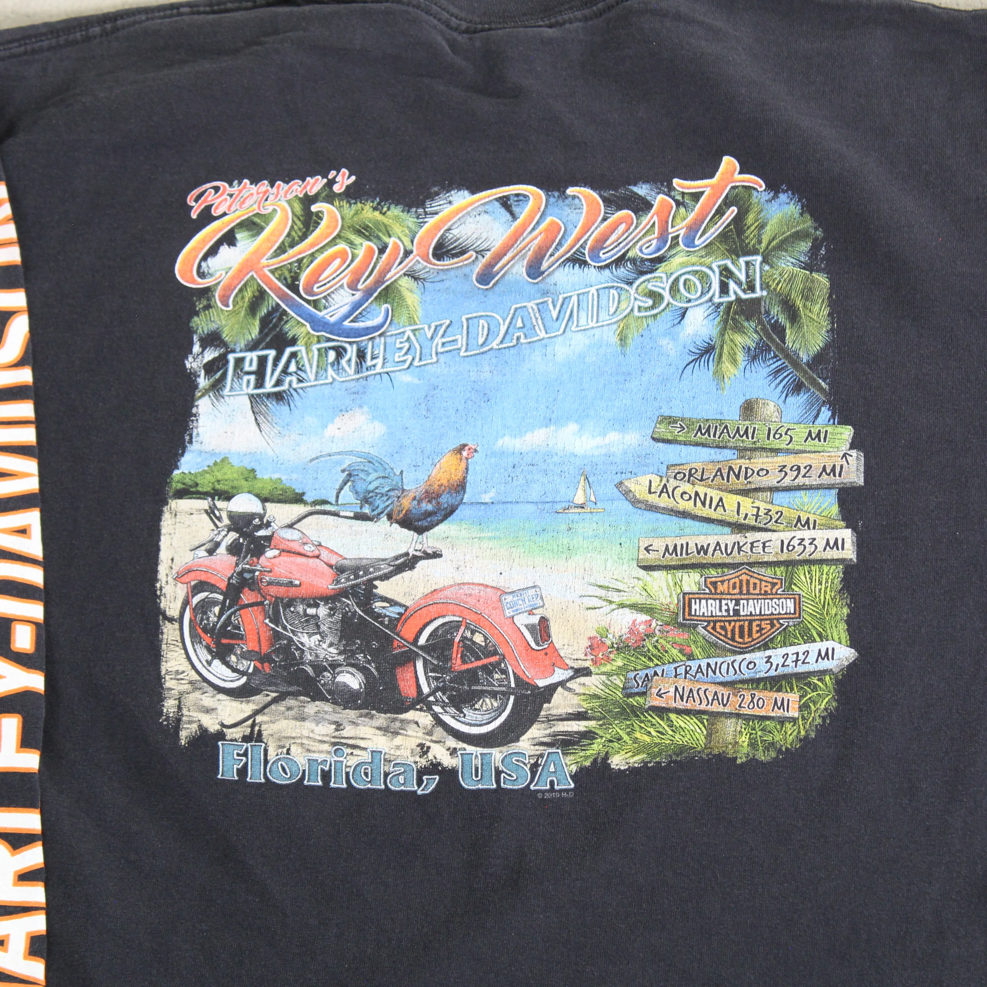 F- 2019 Harley Davidson Key West Florida Graphic Long Sleeve Tee sold by HG Vintage product image thumbnail 5
