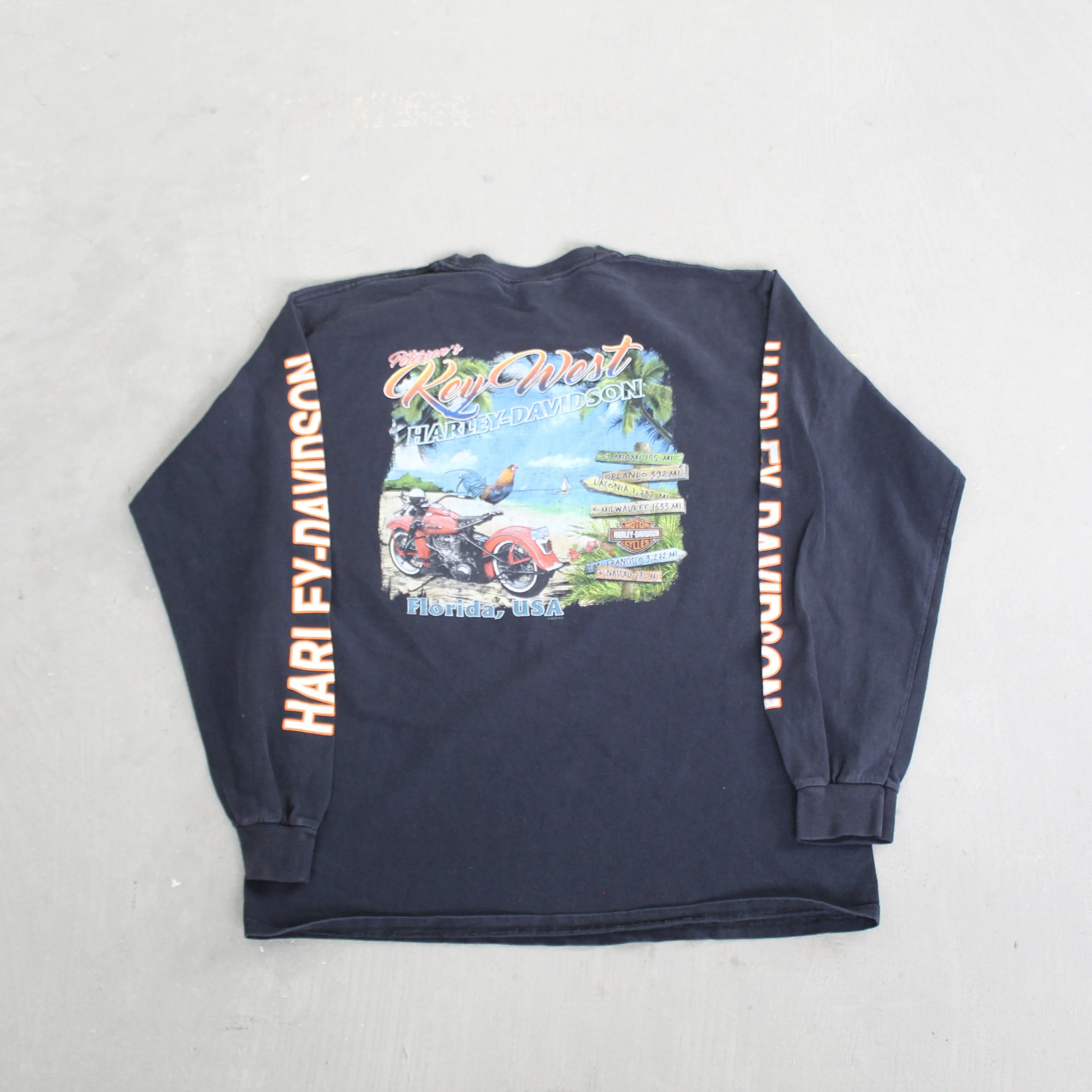 F- 2019 Harley Davidson Key West Florida Graphic Long Sleeve Tee sold by HG Vintage product image thumbnail 4