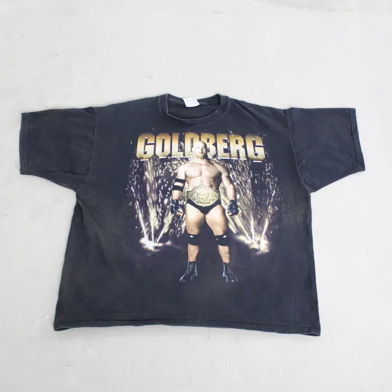F- Vintage 1998 WCW Liquid Blue Goldberg Heavy Weight Champion Who's Next Tee sold by HG Vintage
