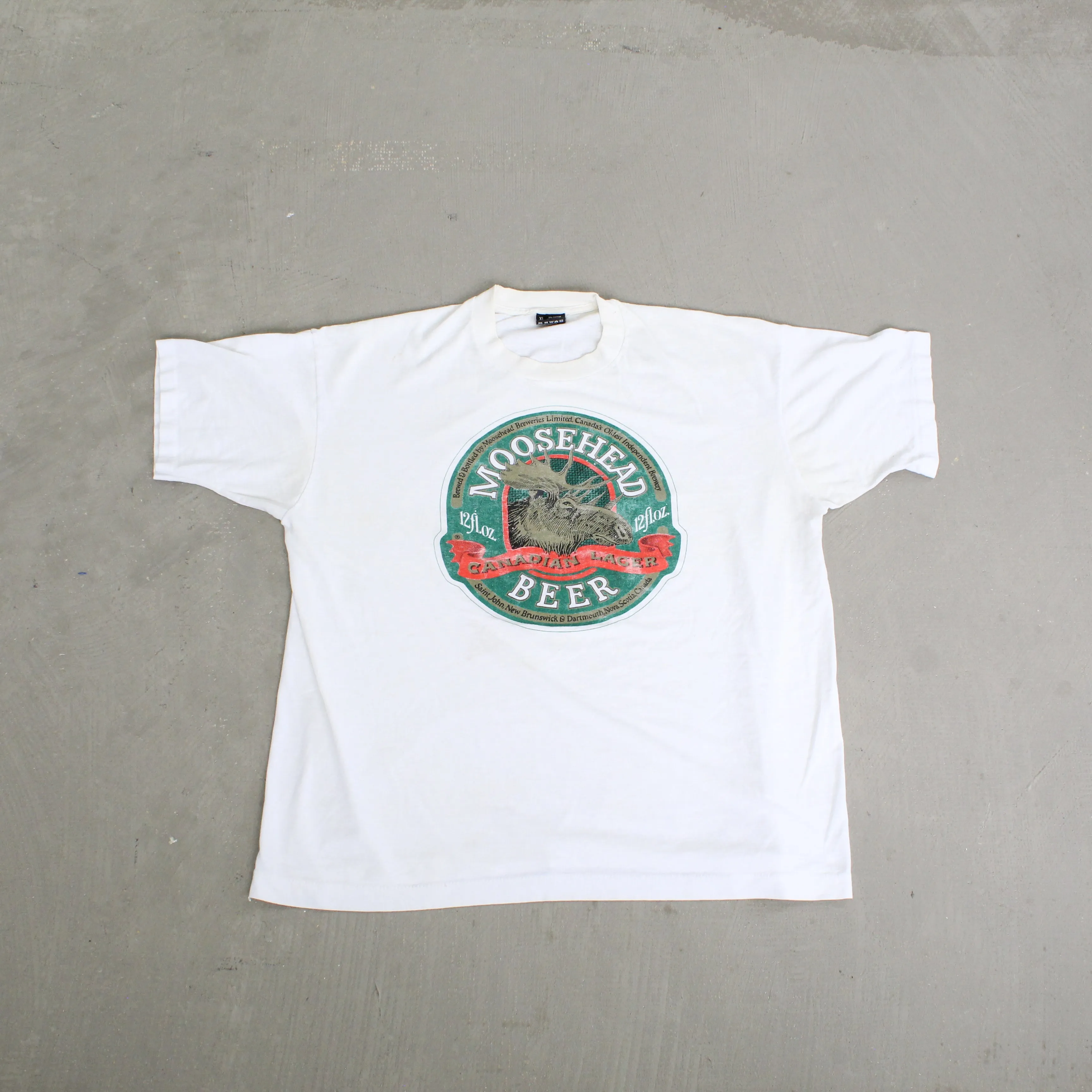 F- Vintage Moosehead Beer Logo Single Stitch Tee sold by HG Vintage