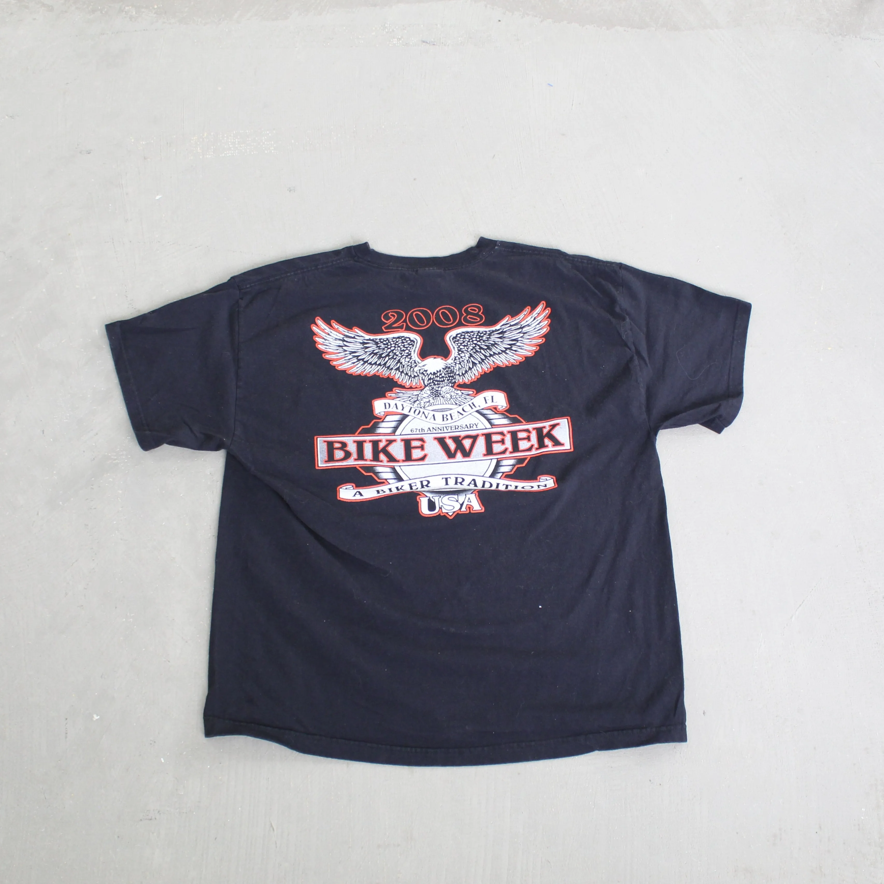 F- 2008 Daytona Beach Bike Week Eagle Graphic Tee sold by HG Vintage product image thumbnail 3