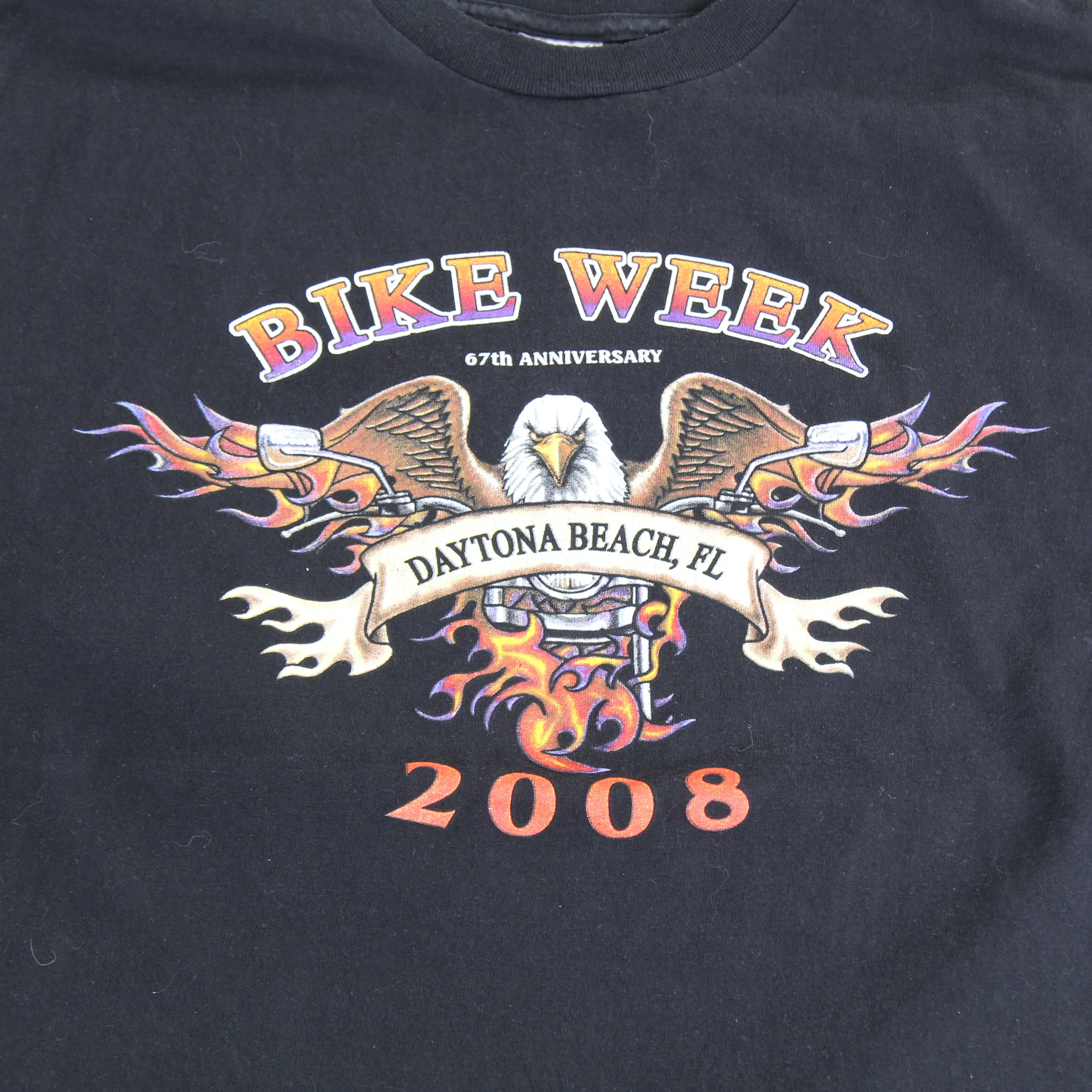 F- 2008 Daytona Beach Bike Week Eagle Graphic Tee sold by HG Vintage product image thumbnail 2