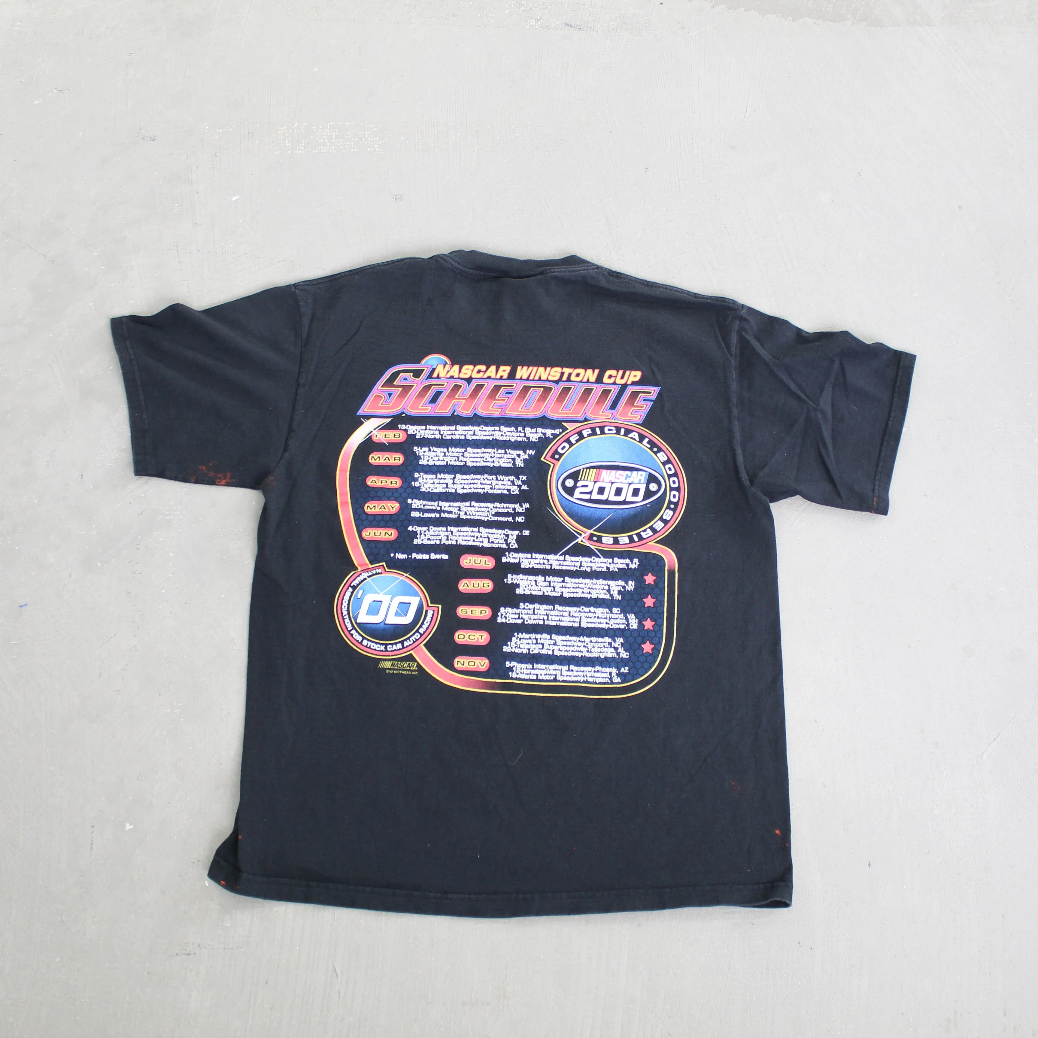 F- Vintage 2000 Nascar Chase Authentic The Millennium Tour Schedule Tee sold by HG Vintage product image thumbnail 3