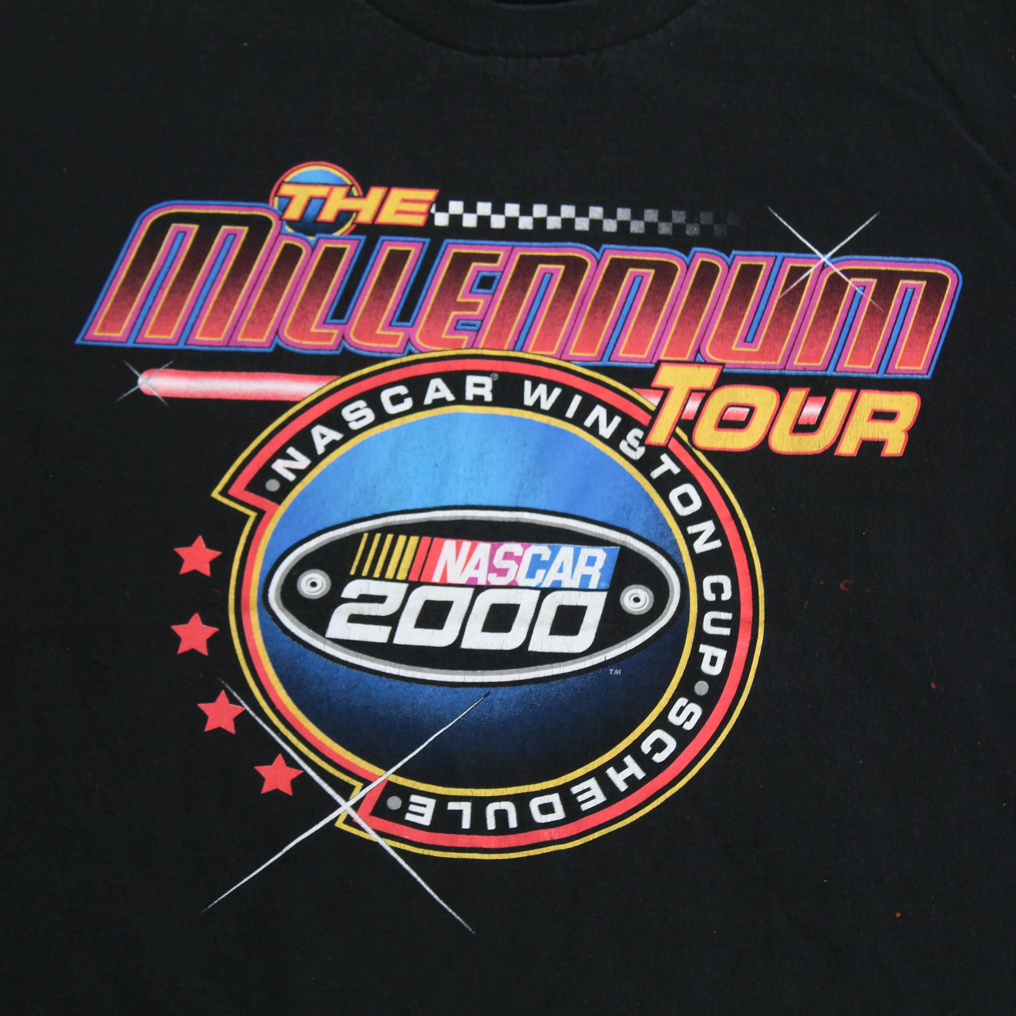 F- Vintage 2000 Nascar Chase Authentic The Millennium Tour Schedule Tee sold by HG Vintage product image thumbnail 2