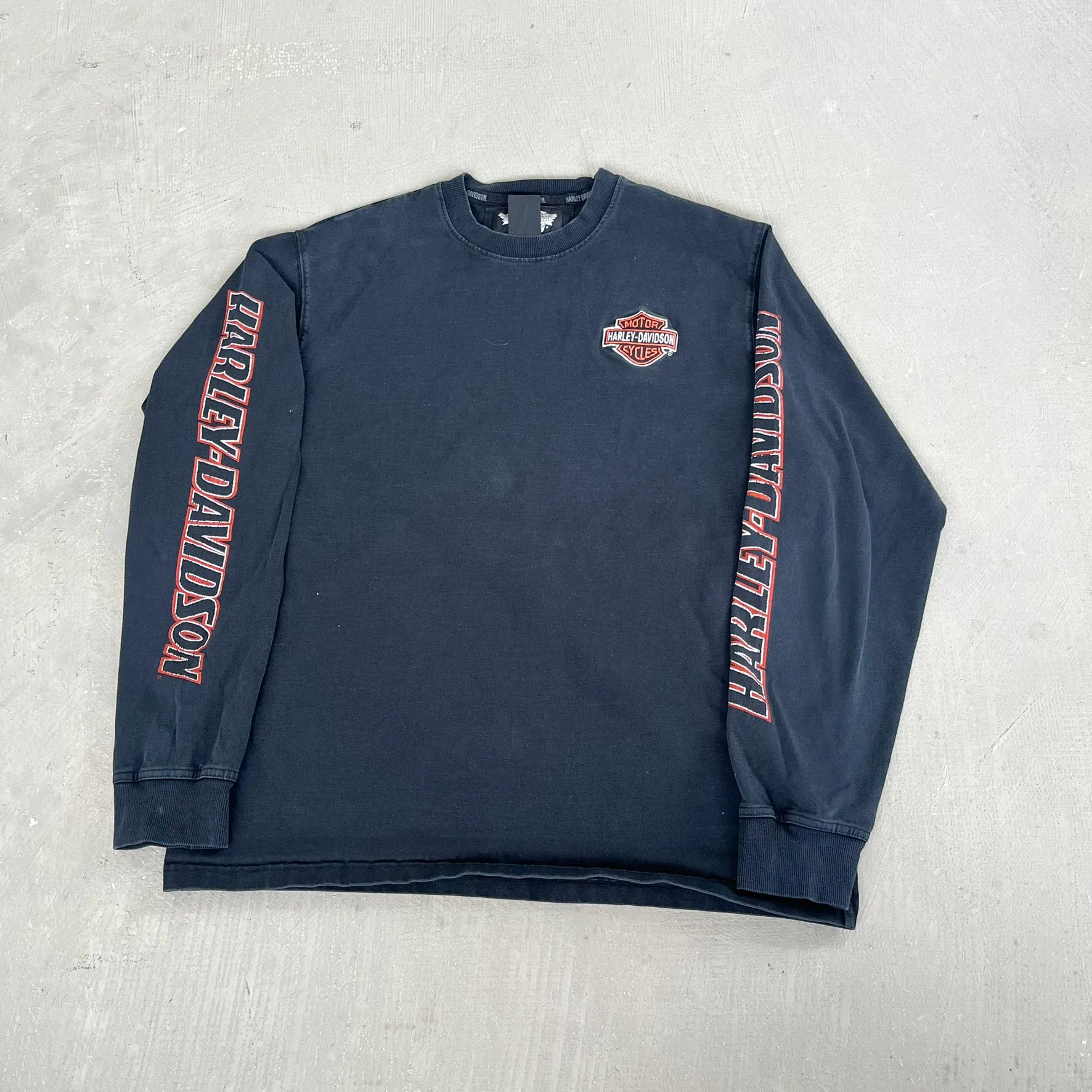 F- Vintage Harley Davidson Embroidered Logo Long Sleeve Tee sold by HG Vintage