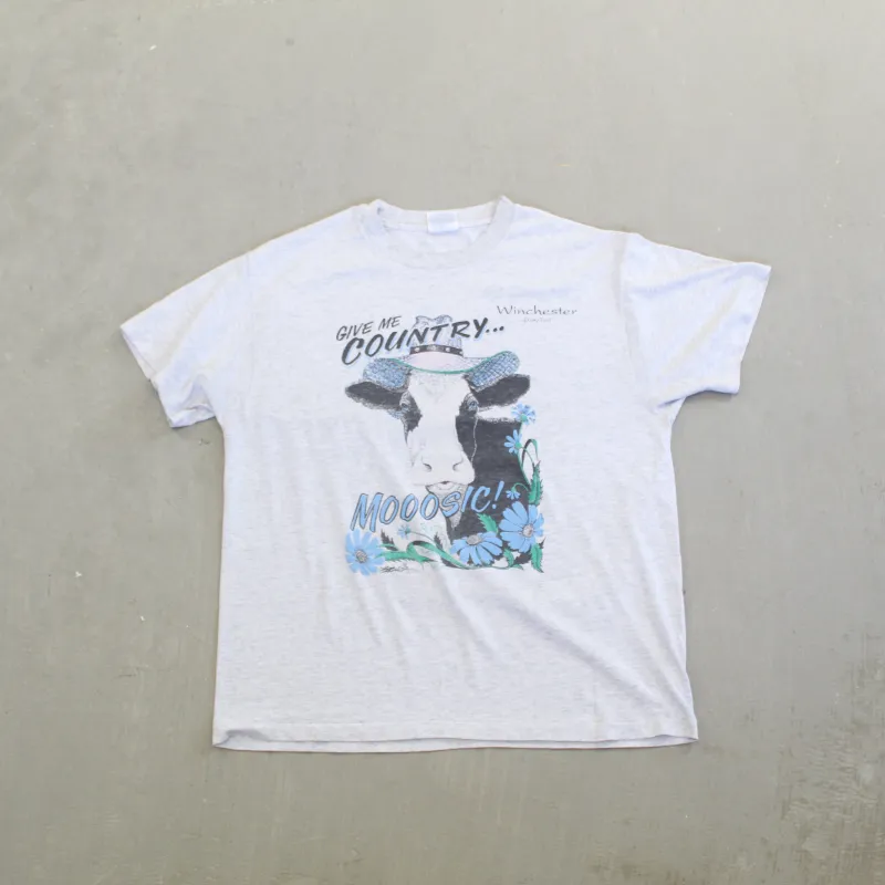 F- Vintage Winchester Dairy Festival Cow Hanes 50/50 Single Stitch Tee sold by HG Vintage