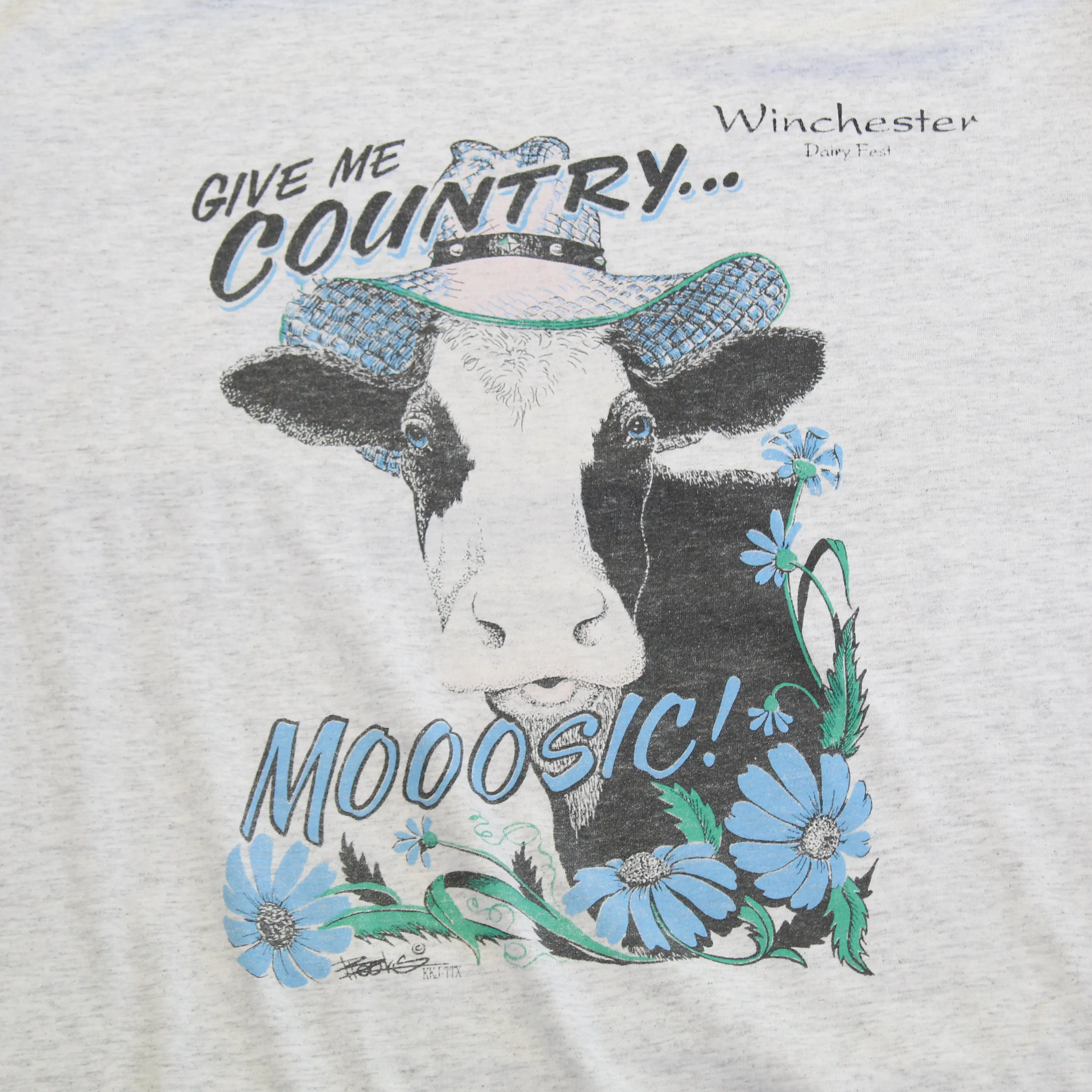 F- Vintage Winchester Dairy Festival Cow Hanes 50/50 Single Stitch Tee sold by HG Vintage product image thumbnail 2