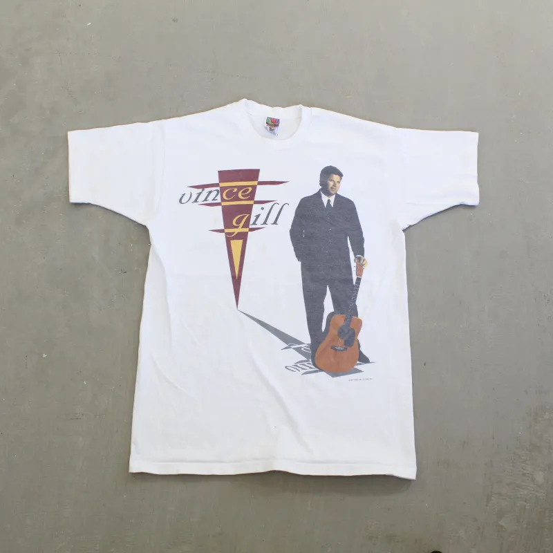 F- Vintage 97' Vince Gill Picture Tour Single Stitch Tee sold by HG Vintage