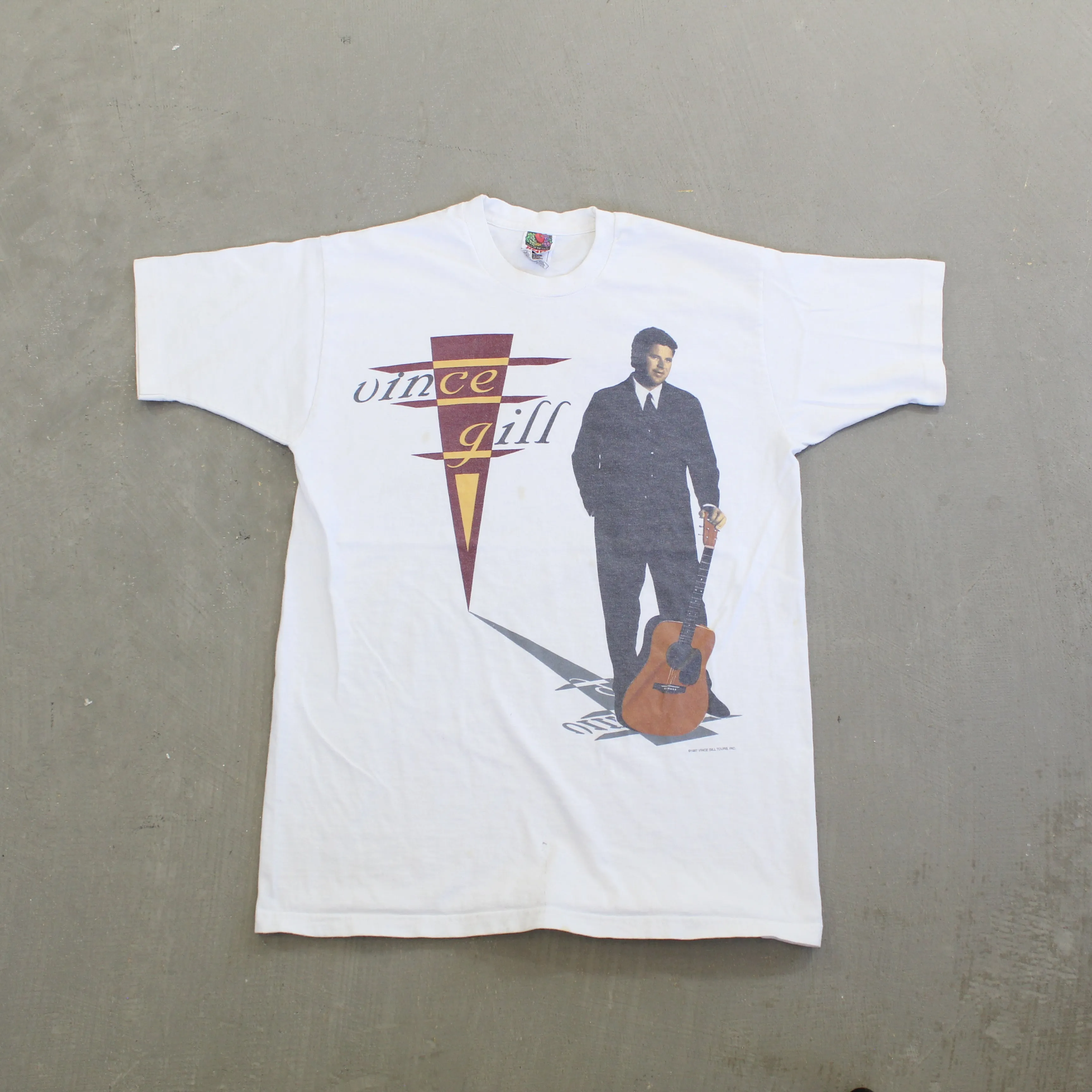 F- Vintage 97' Vince Gill Picture Tour Single Stitch Tee sold by HG Vintage