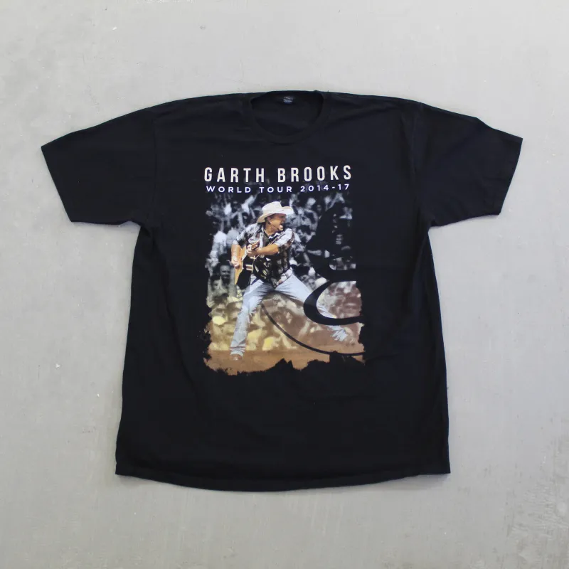 F-  Garth Brooks So Far... World Tour 2014-2017 Picture Tee sold by HG Vintage