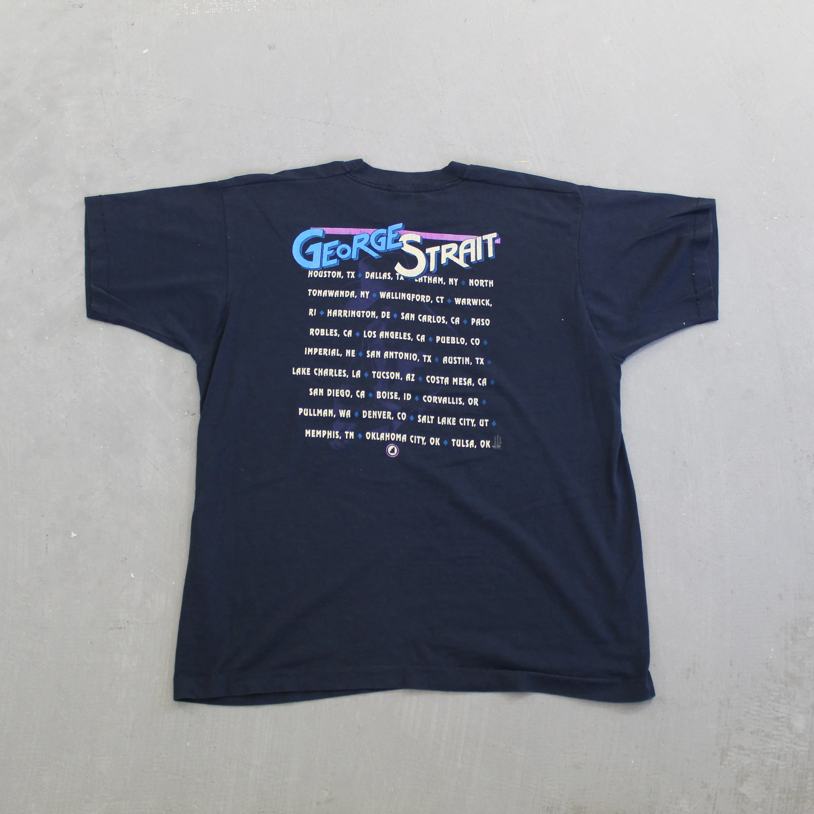 F- Vintage 92' George Strait Picture Tour Screen Star Tag Single Stitch Tee sold by HG Vintage product image thumbnail 3