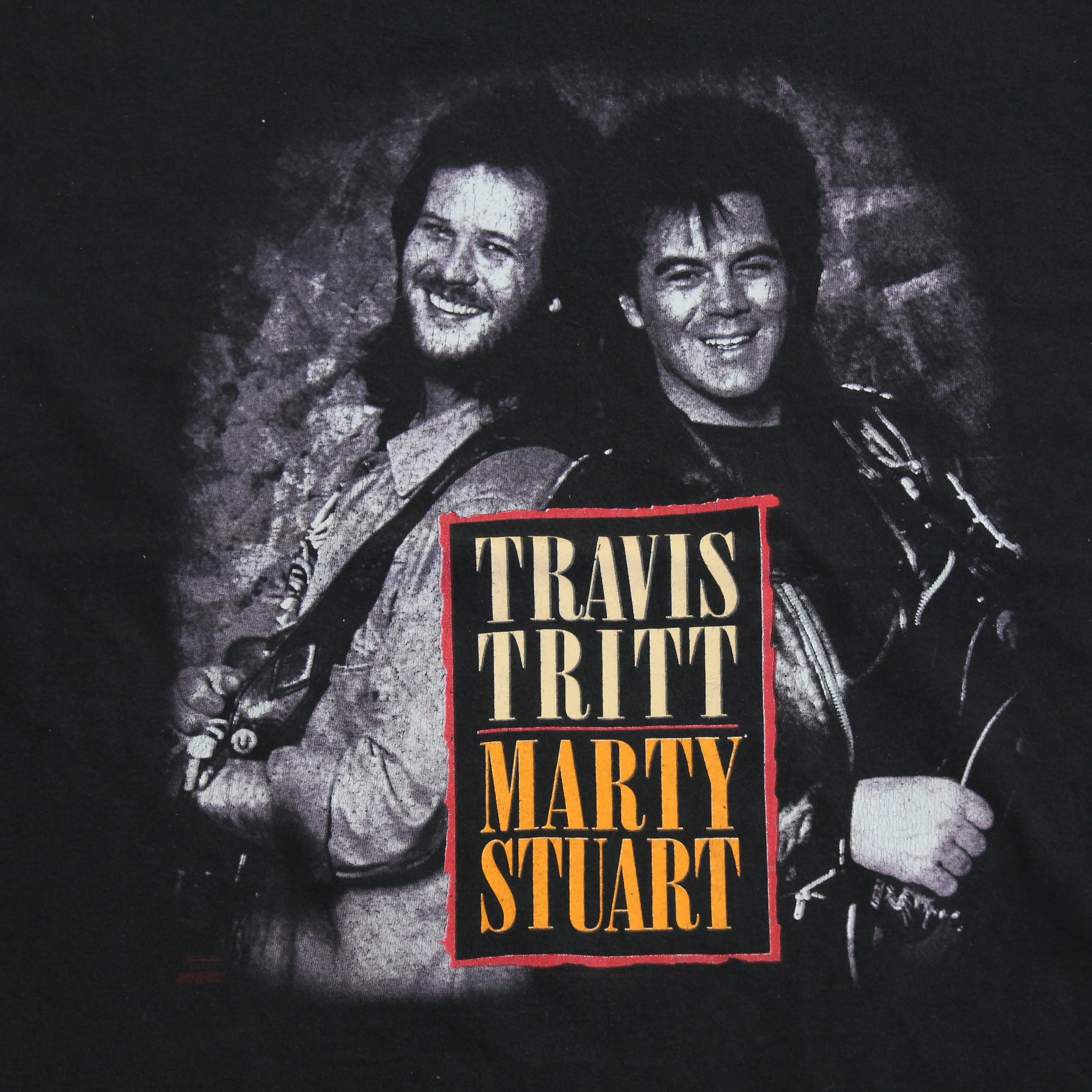 F- Vintage 92' Travis Tritt & Marty Stuart No Hat Tour Picture Single Stitch Tee sold by HG Vintage product image thumbnail 2