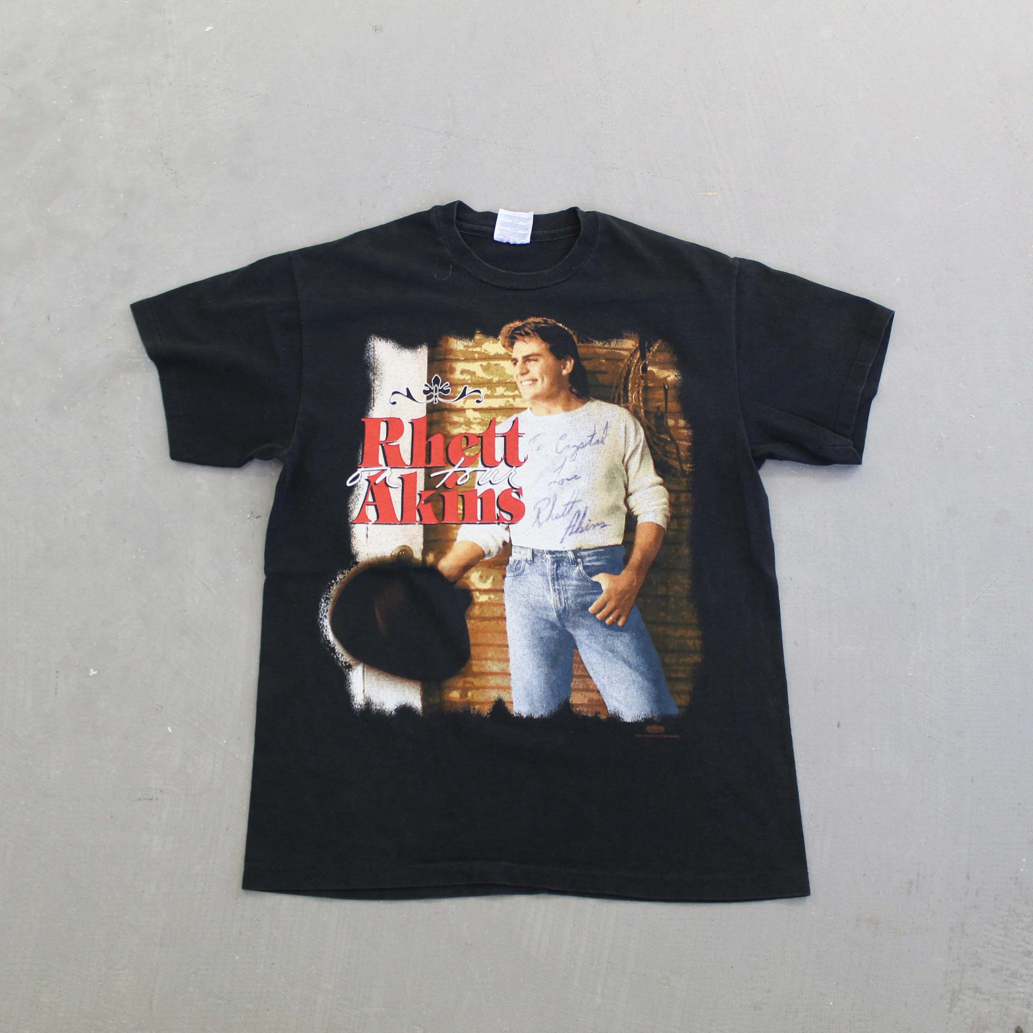 F- Vintage 96' Rhett Atkins On The Road Tour Signed Single Stitch Tee sold by HG Vintage