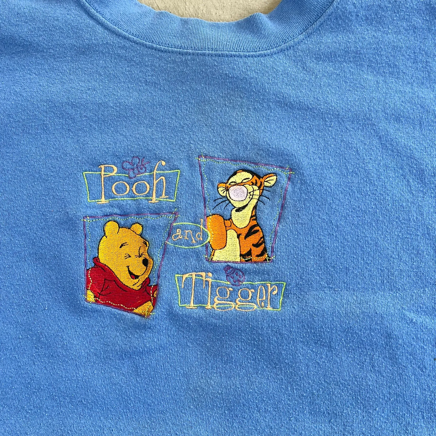 F- Vintage Disney Winnie The Pooh & Tigger Embroidered Text Crewneck sold by HG Vintage product image thumbnail 2