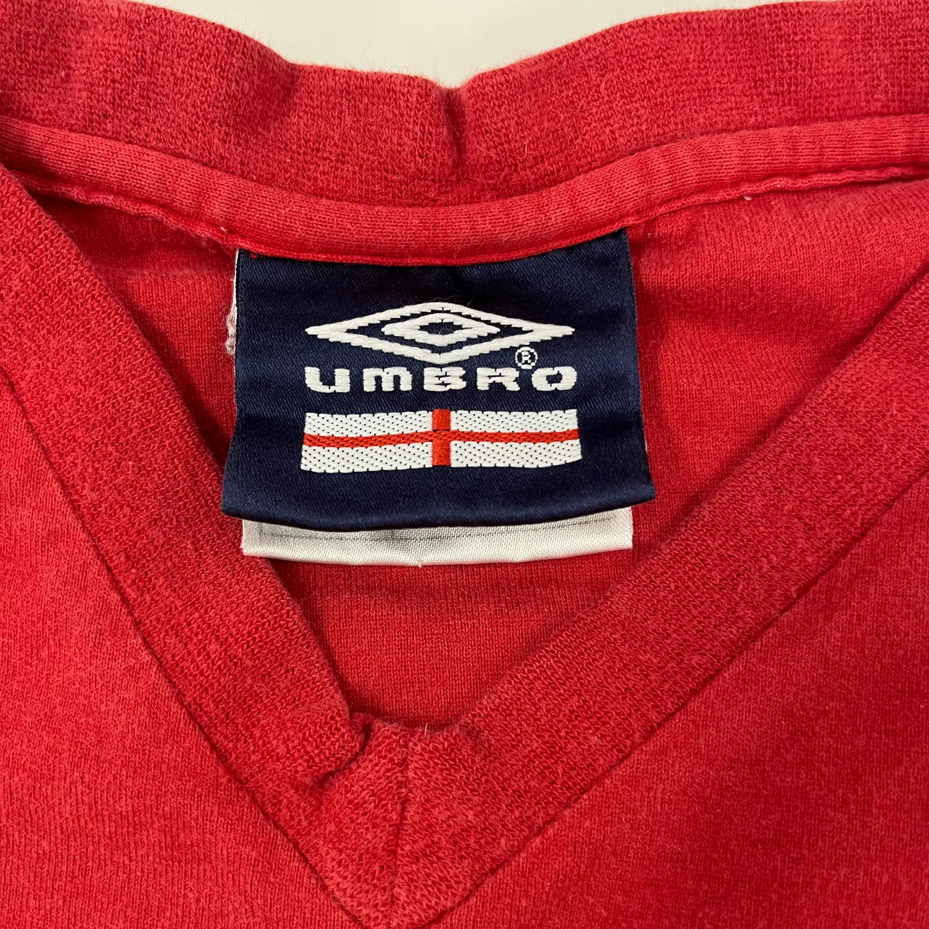 F- Vintage Umbro England Crest Embroidered V-neck Tee sold by HG Vintage product image thumbnail 3