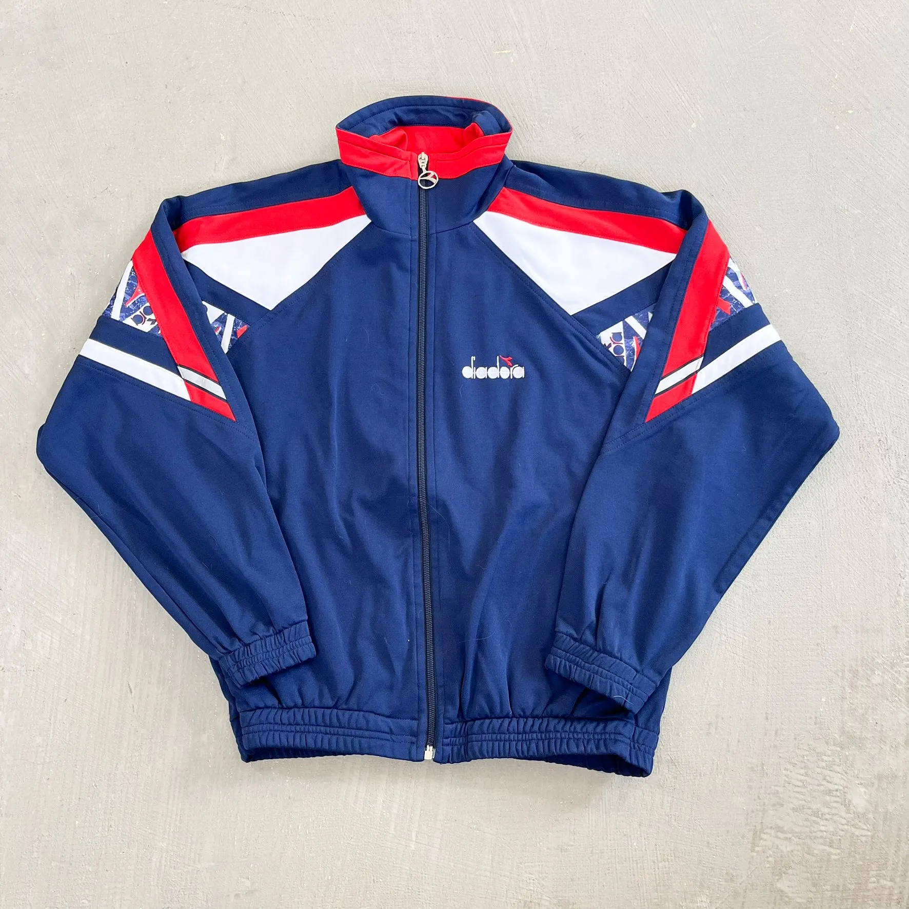 F- Vintage Diadora Embroidered Logo Zip Up Track Jacket sold by HG Vintage