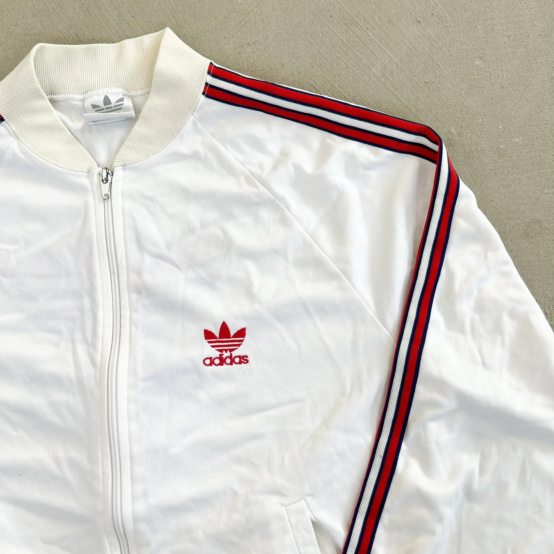 F- Vintage Adidas Made In USA Embroidered Logo Zip Up Track Jacket sold by HG Vintage product image thumbnail 2