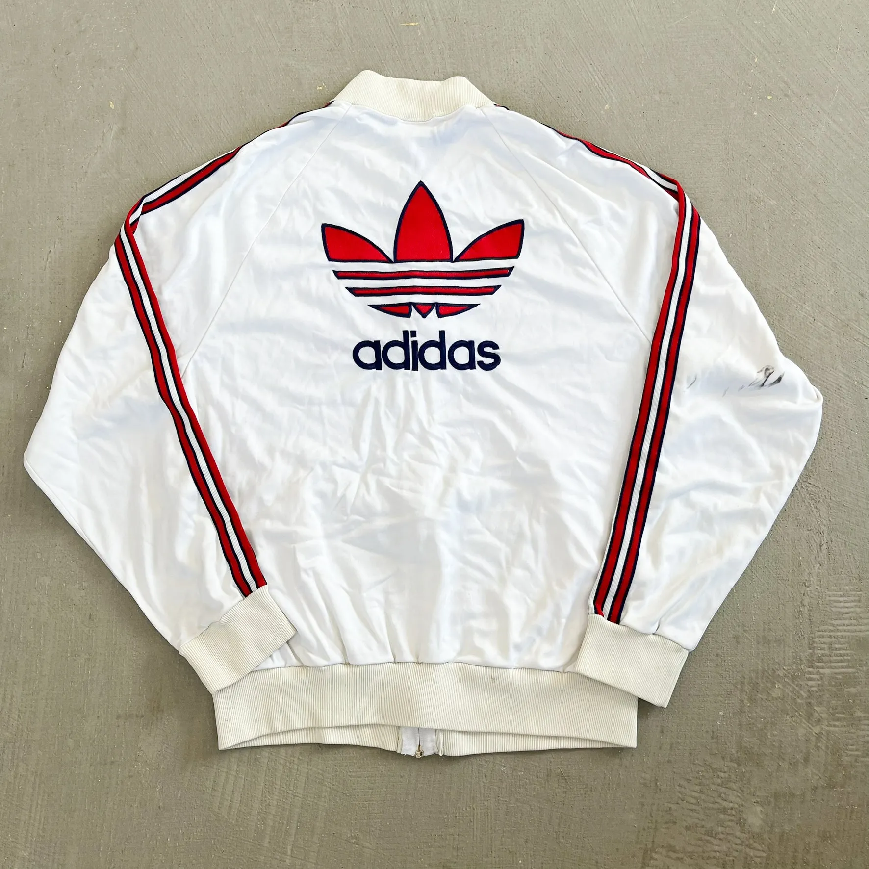 F- Vintage Adidas Made In USA Embroidered Logo Zip Up Track Jacket sold by HG Vintage product image thumbnail 3