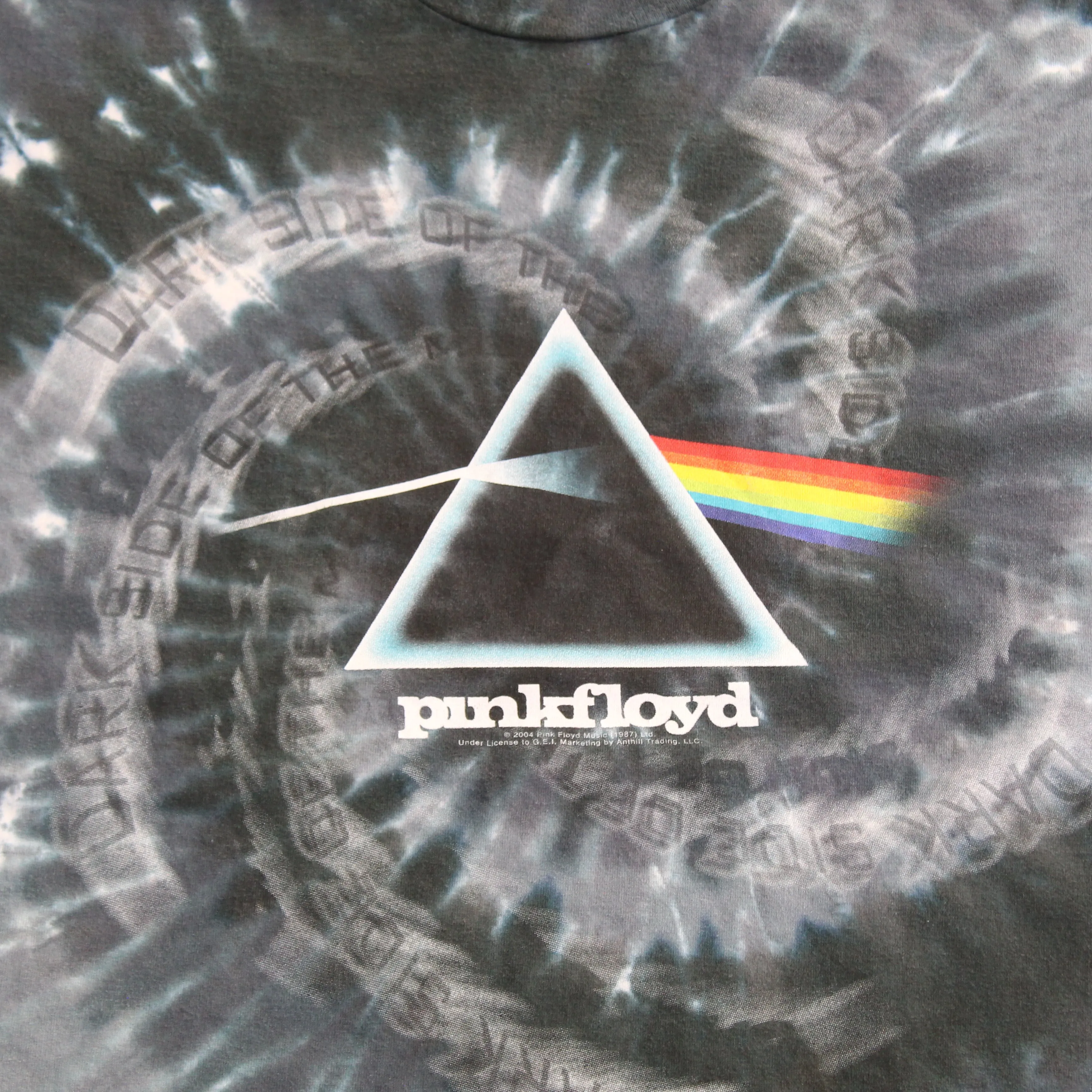 F- Vintage 2004 Pink Floyd Dark Side Of The Moon Tie Dye Single Stitch Tee sold by HG Vintage product image thumbnail 2