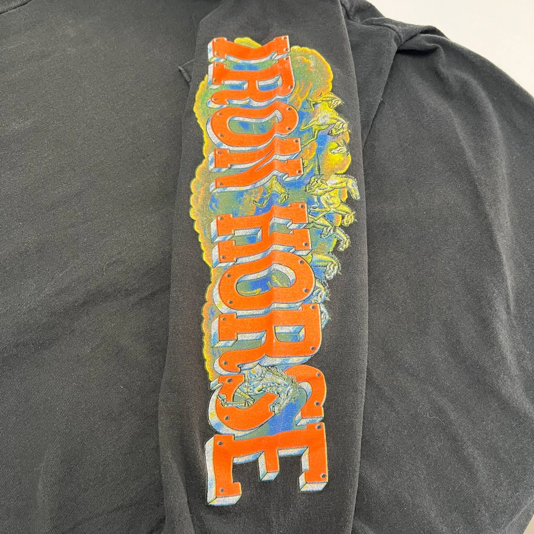 F- Vintage 1993 Iron Horse Saloon Ormond Beach Bike Week Single Stitch Pocket Long Sleeve Tee sold by HG Vintage product image thumbnail 3