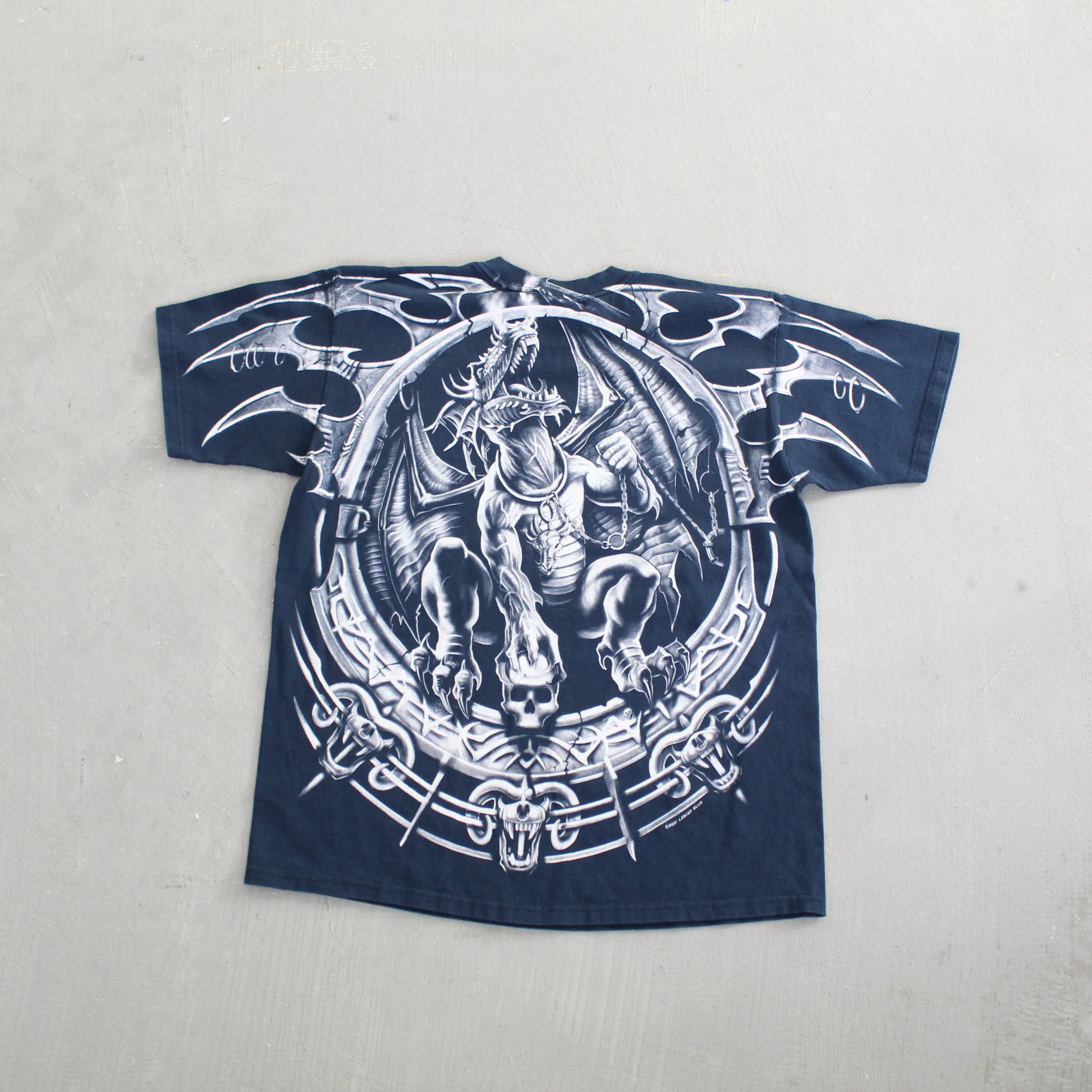 F- Vintage 2001 Liquid Blue Jumbo Print Dragon Graphic Tee sold by HG Vintage product image thumbnail 3