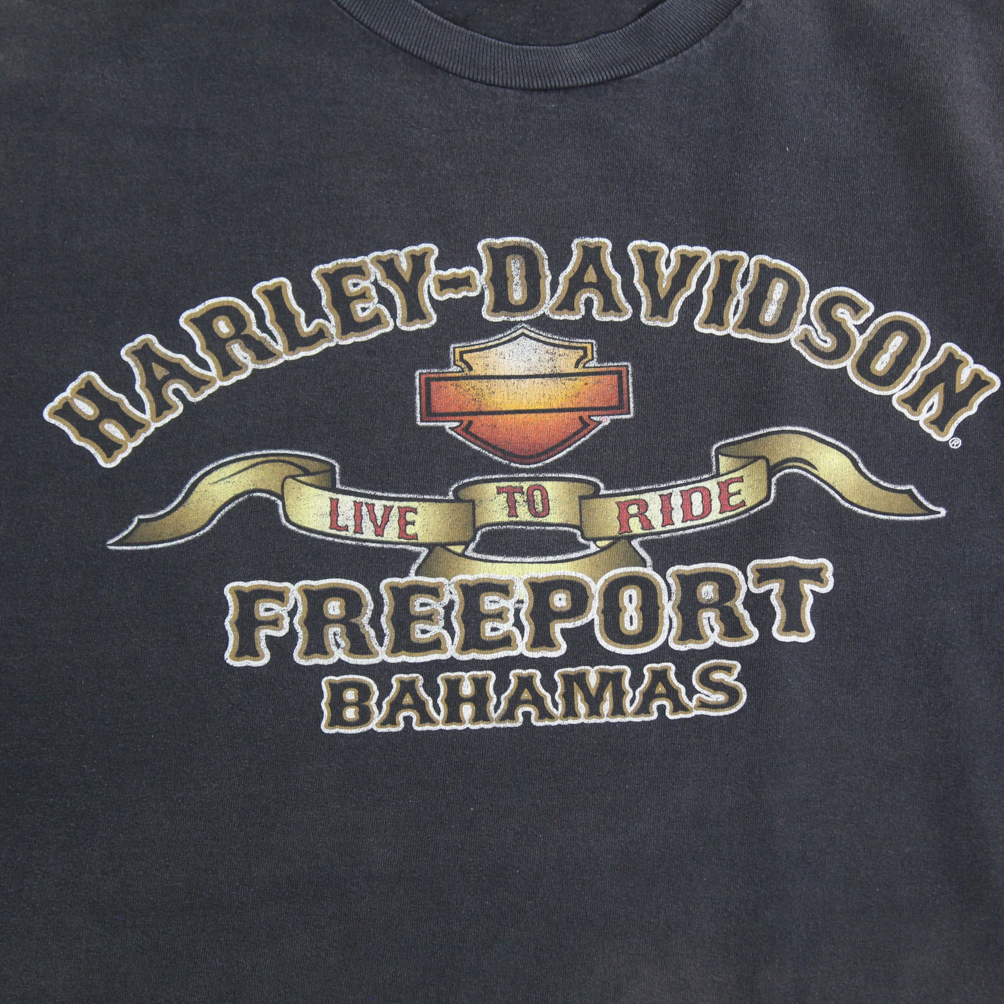F- Vintage Harley Davidson Freeport Bahamas Live To Ride Graphic Tee sold by HG Vintage product image thumbnail 2