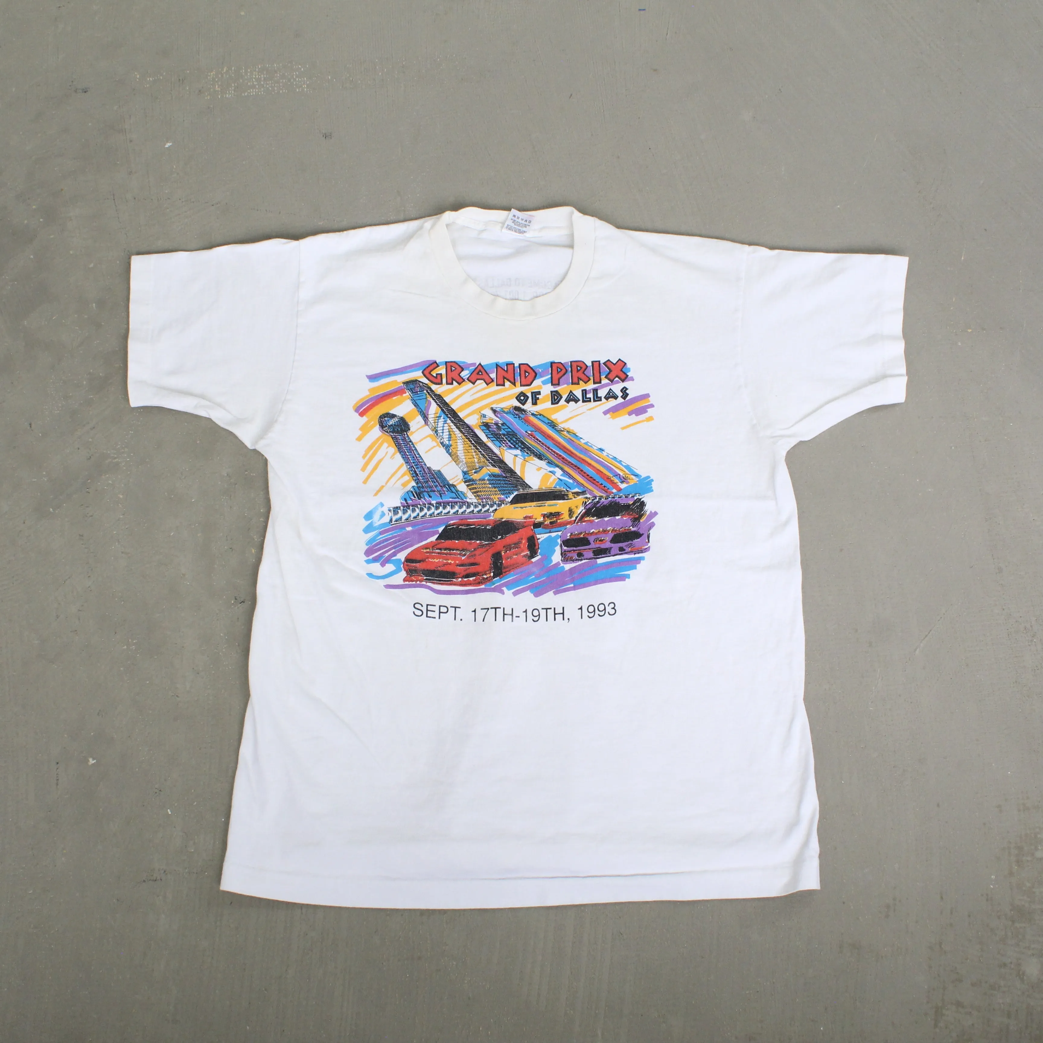 F- Vintage 1993 Grand Prix Of Dallas Car Graphic Single Stitch Tee sold by HG Vintage