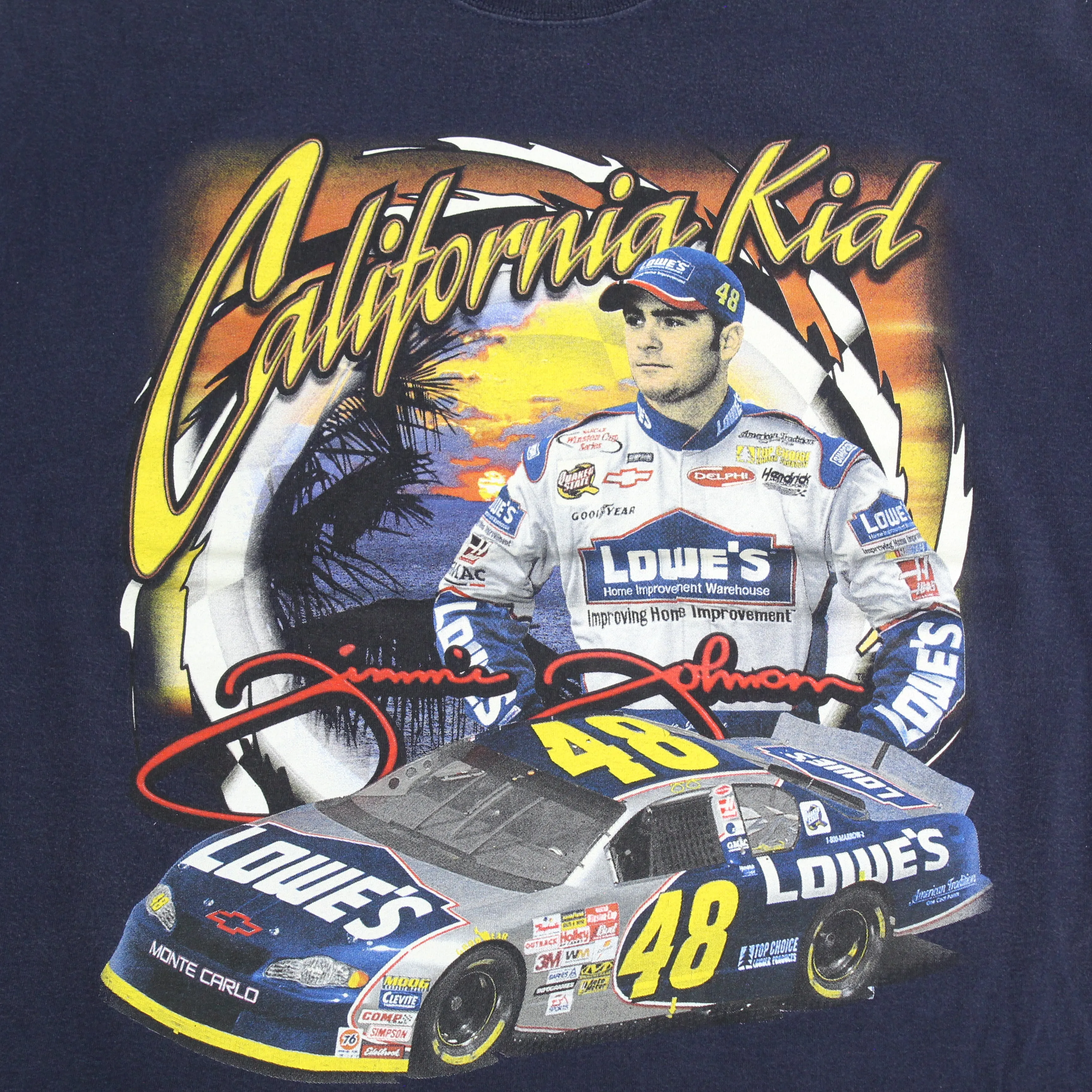 F- Vintage 2002 Nascar Jimmie Johnson California Kid Car Picture Tee sold by HG Vintage product image thumbnail 2