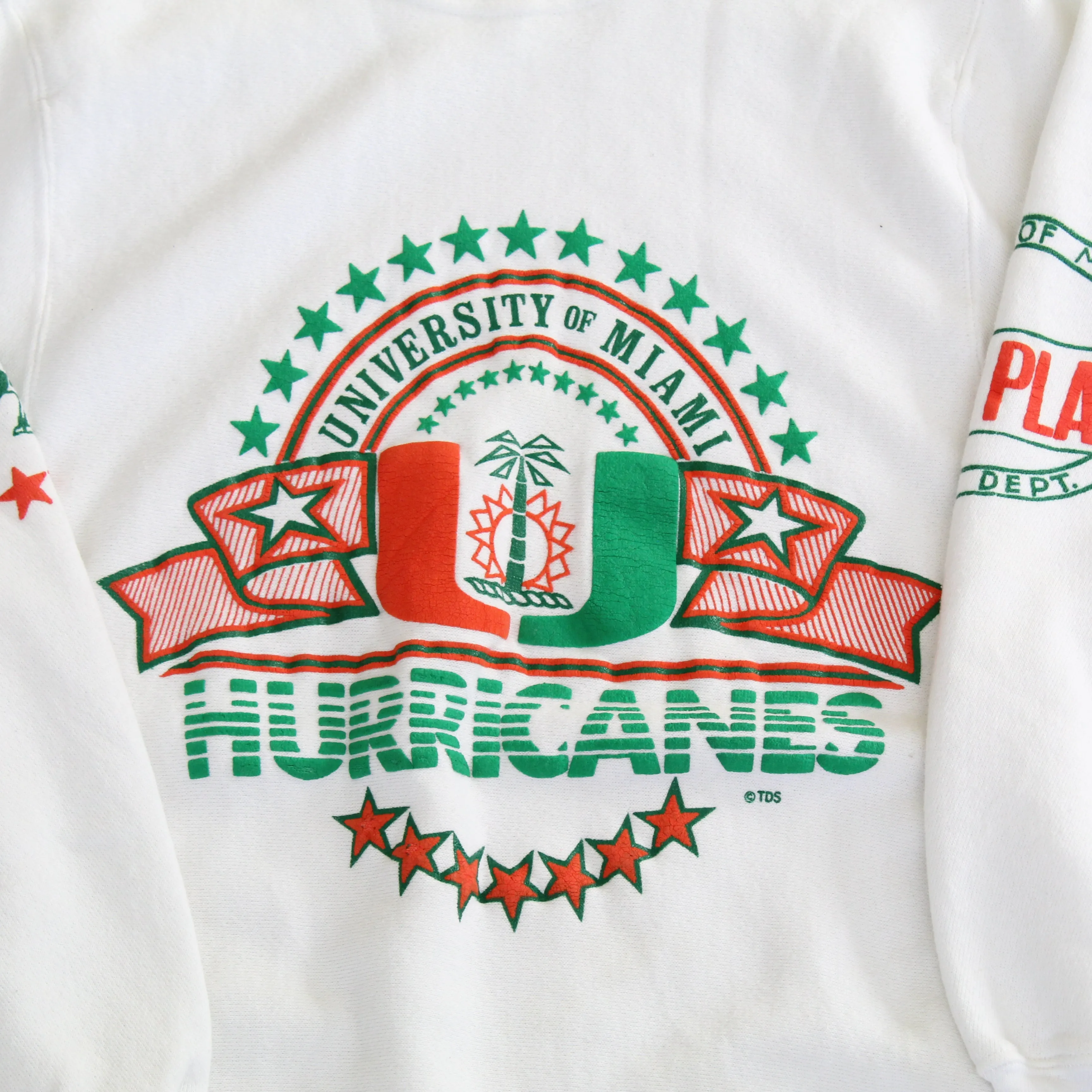 F- Vintage University Of Miami Hurricane Football Team Player Crewneck sold by HG Vintage product image thumbnail 2