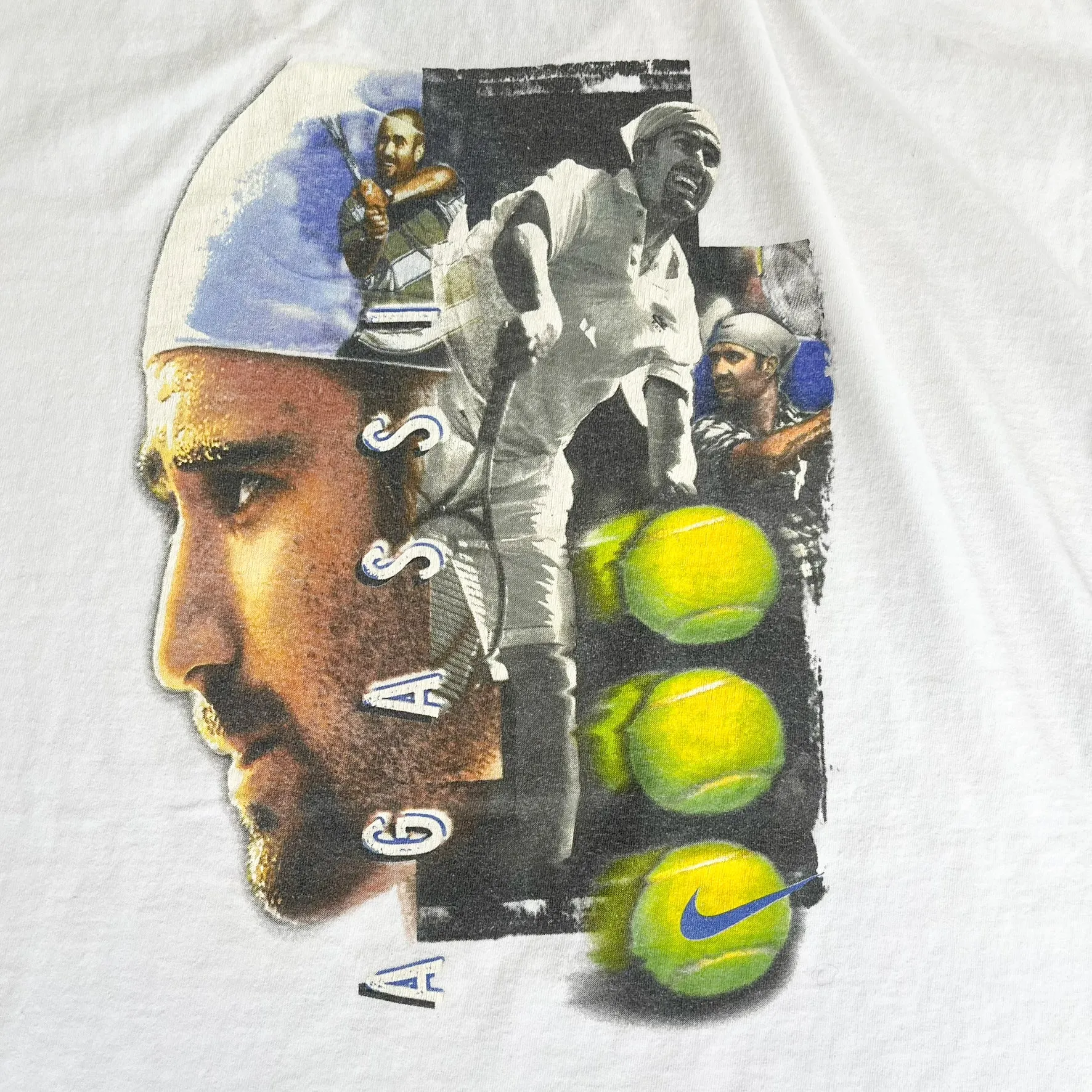 F- Vintage Nike Challenge Court Andre Agassi Tennis Tee sold by HG Vintage product image thumbnail 4