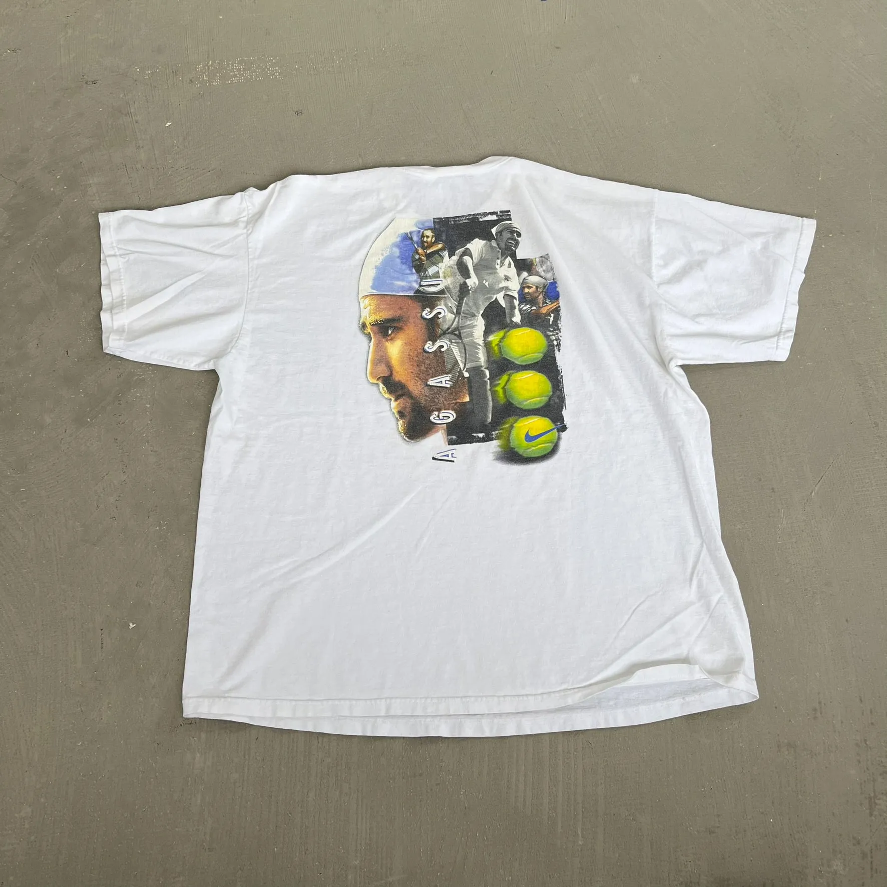 F- Vintage Nike Challenge Court Andre Agassi Tennis Tee sold by HG Vintage product image thumbnail 3
