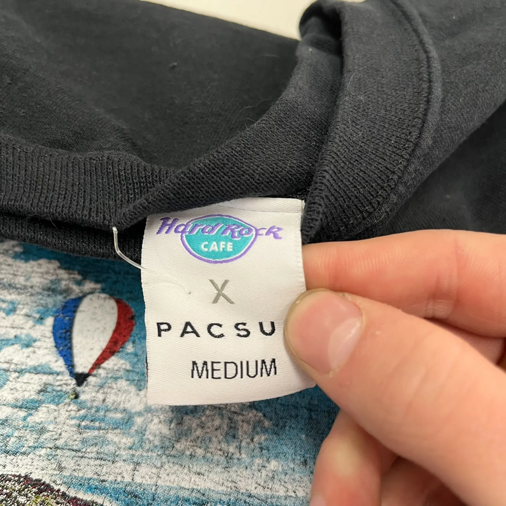 F- Hard Rock Cafe x Pac sun Nice France Guitar Crewneck sold by HG Vintage product image thumbnail 3