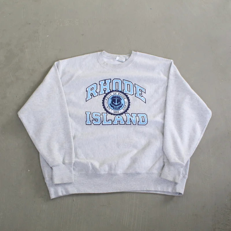 F- Vintage Champion Reverse Weave Rhode Island University Logo Crewneck sold by HG Vintage