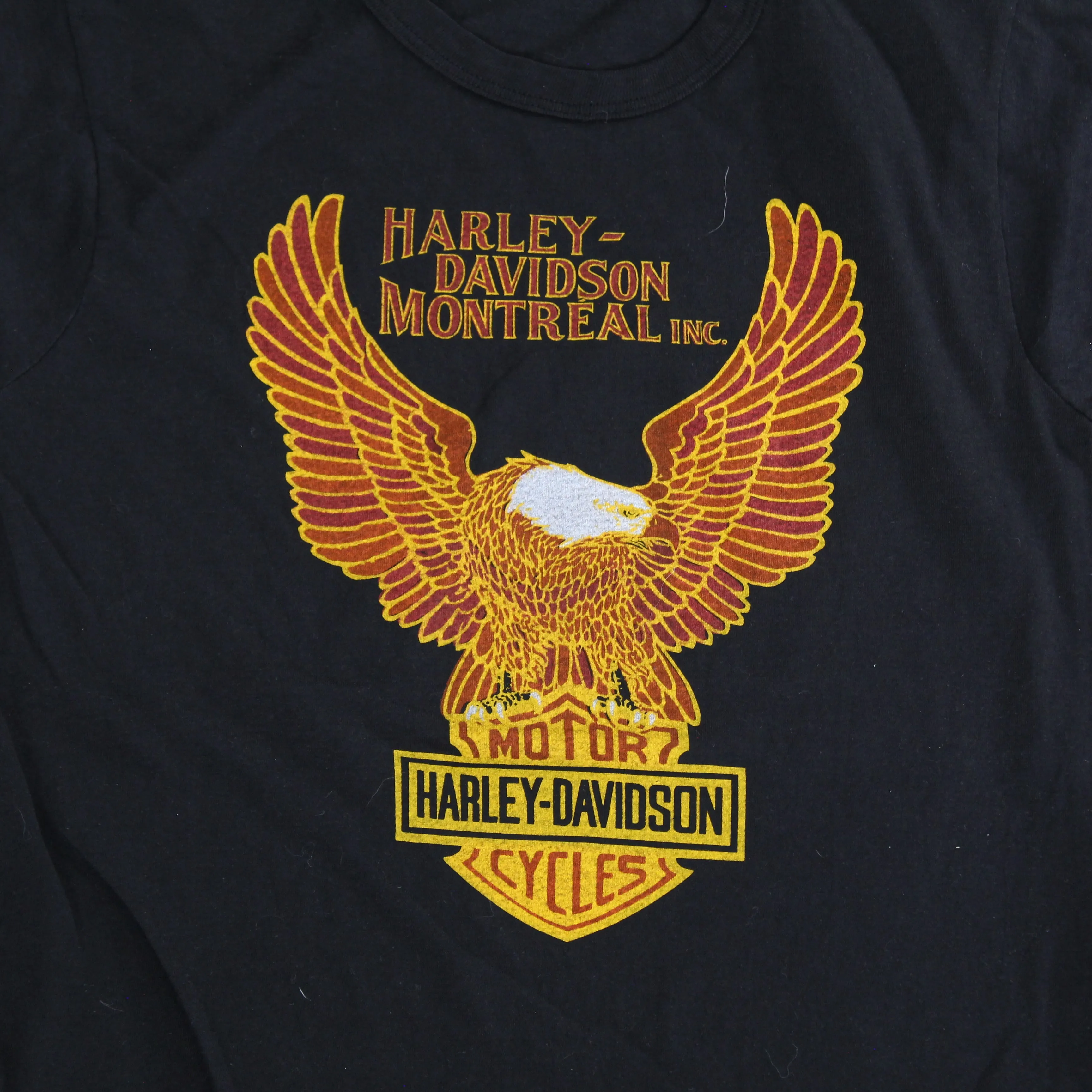 F- Vintage Harley Davidson Montreal Ste-Catherine Eagle & Text Tee sold by HG Vintage product image thumbnail 2